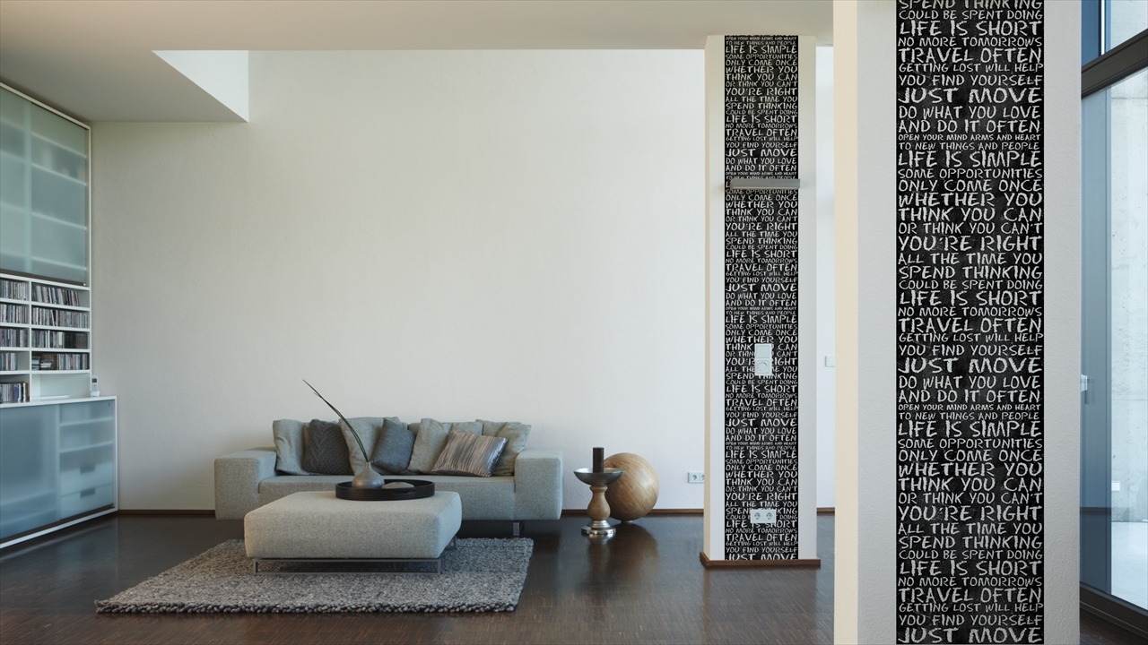 Panel POP.UP - Schrift - schwarz-grau - 2,5 Meter