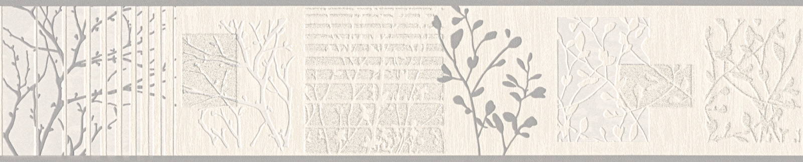 Papier-Borte ONLY BORDERS 10 - grau-silber - 5 Meter