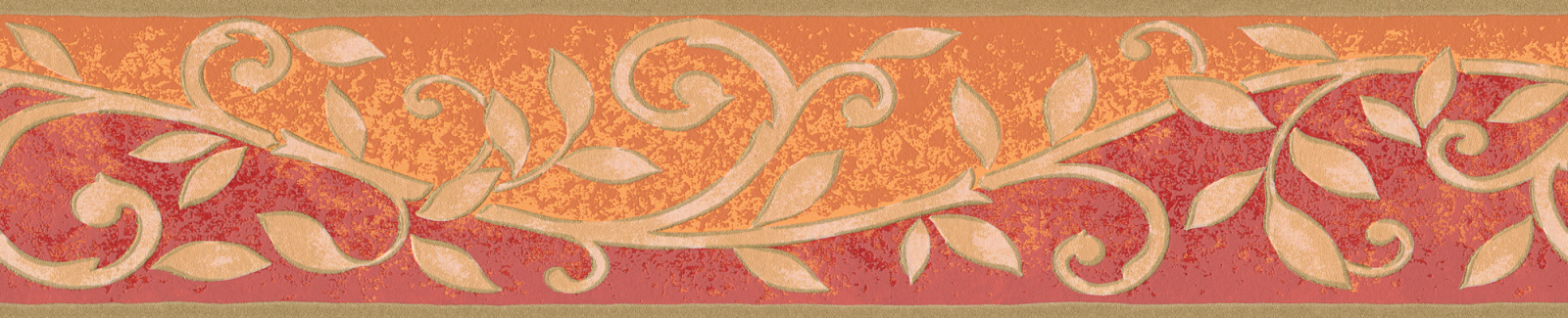 Papier-Borte ONLY BORDERS 10 - orange-rot - 5 Meter