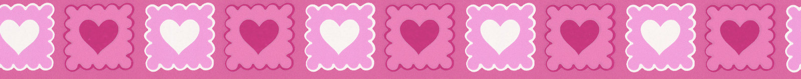 Papier-Borte ONLY BORDERS 10 - rosa-weiß - 5 Meter