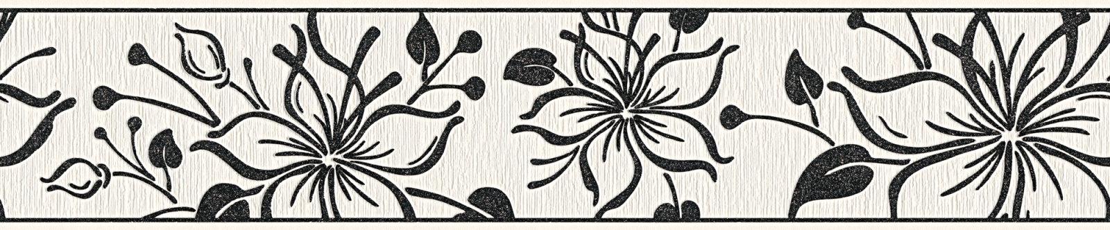 Papier-Borte ONLY BORDERS 10 - schwarz-weiß - 5 Meter