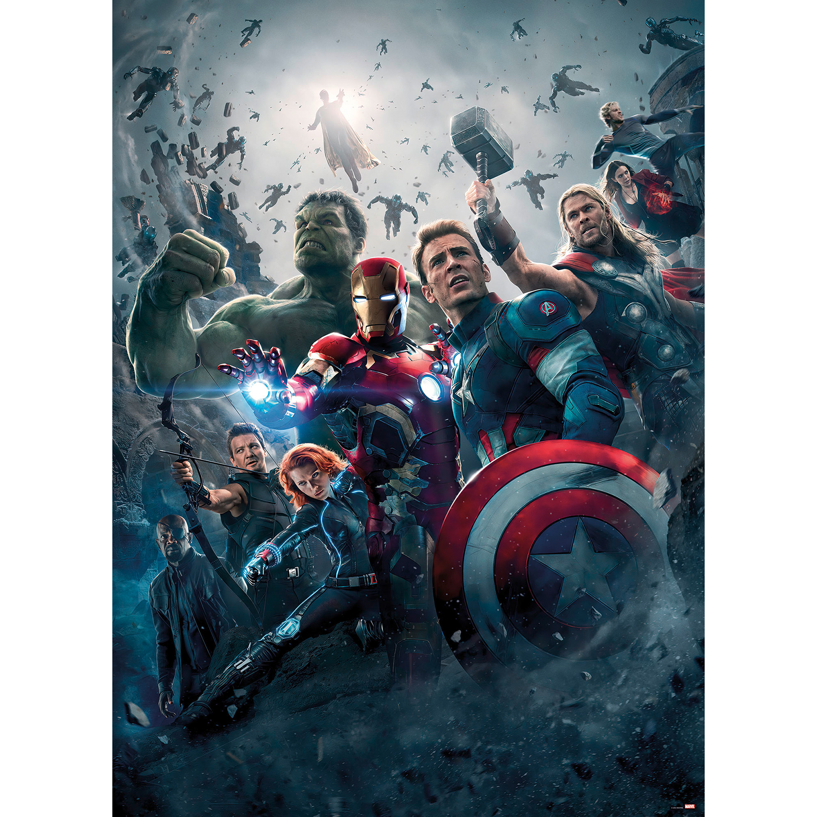 Papier-Fototapete AVENGERS AGE OF ULTRON - bunt - 1,84 Meter