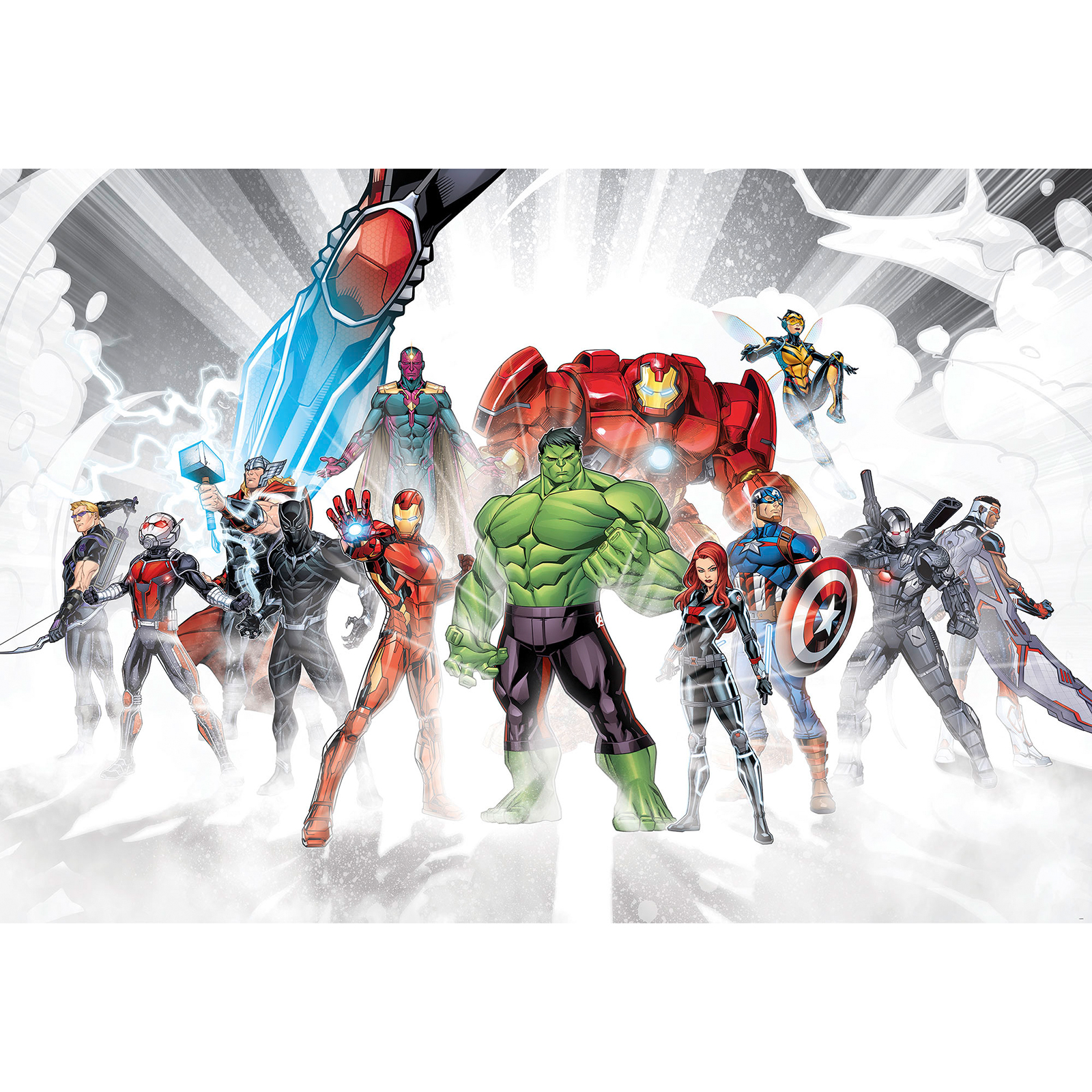 Papier-Fototapete AVENGERS UNITE - bunt - 368x254 cm
