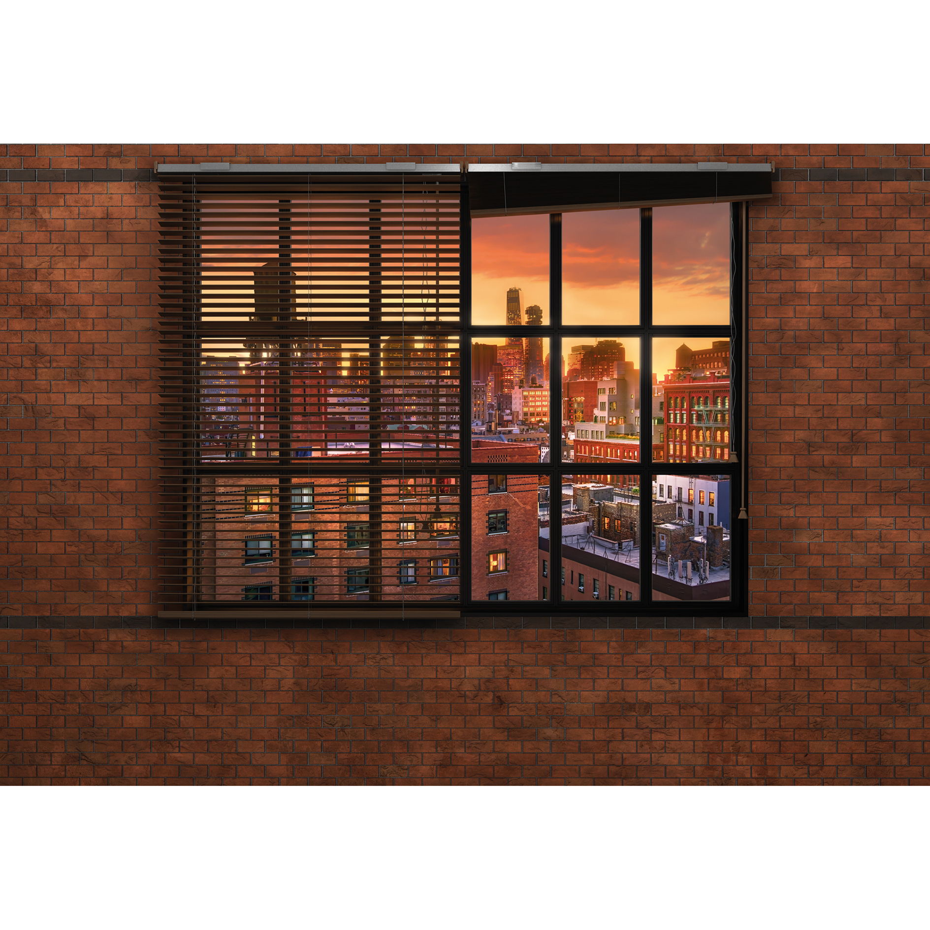 Papier-Fototapete BROOKLYN BRICK - bunt - 368x254 cm