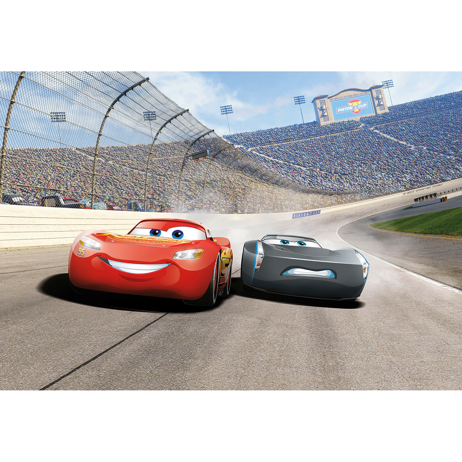 Papier-Fototapete CARS 3 CURVE - bunt - 368x254 cm