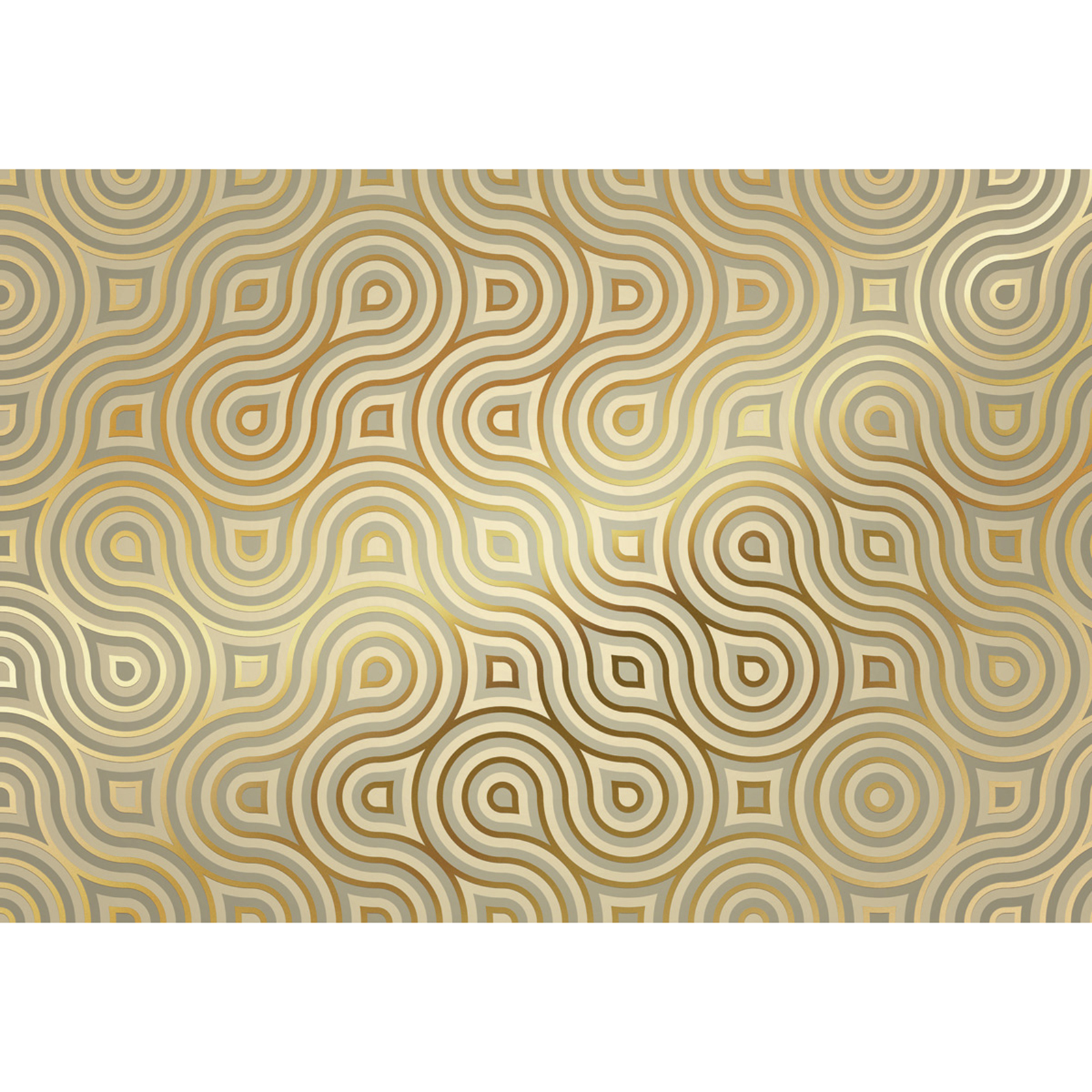 Papier-Fototapete MEANDER - gold - 368x254 cm