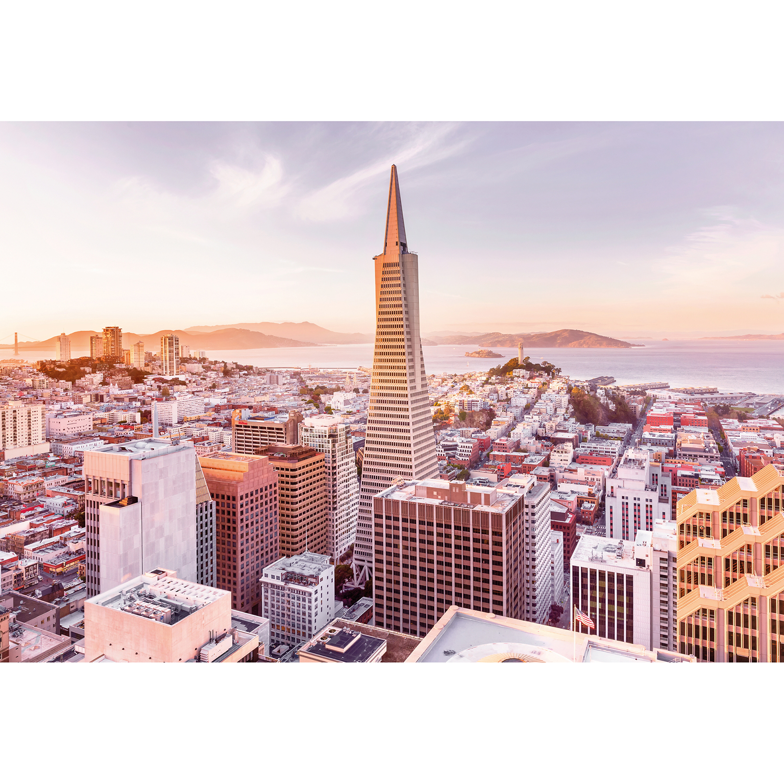Papier-Fototapete SAN FRANCISCO MORNING - bunt - 368x254 cm