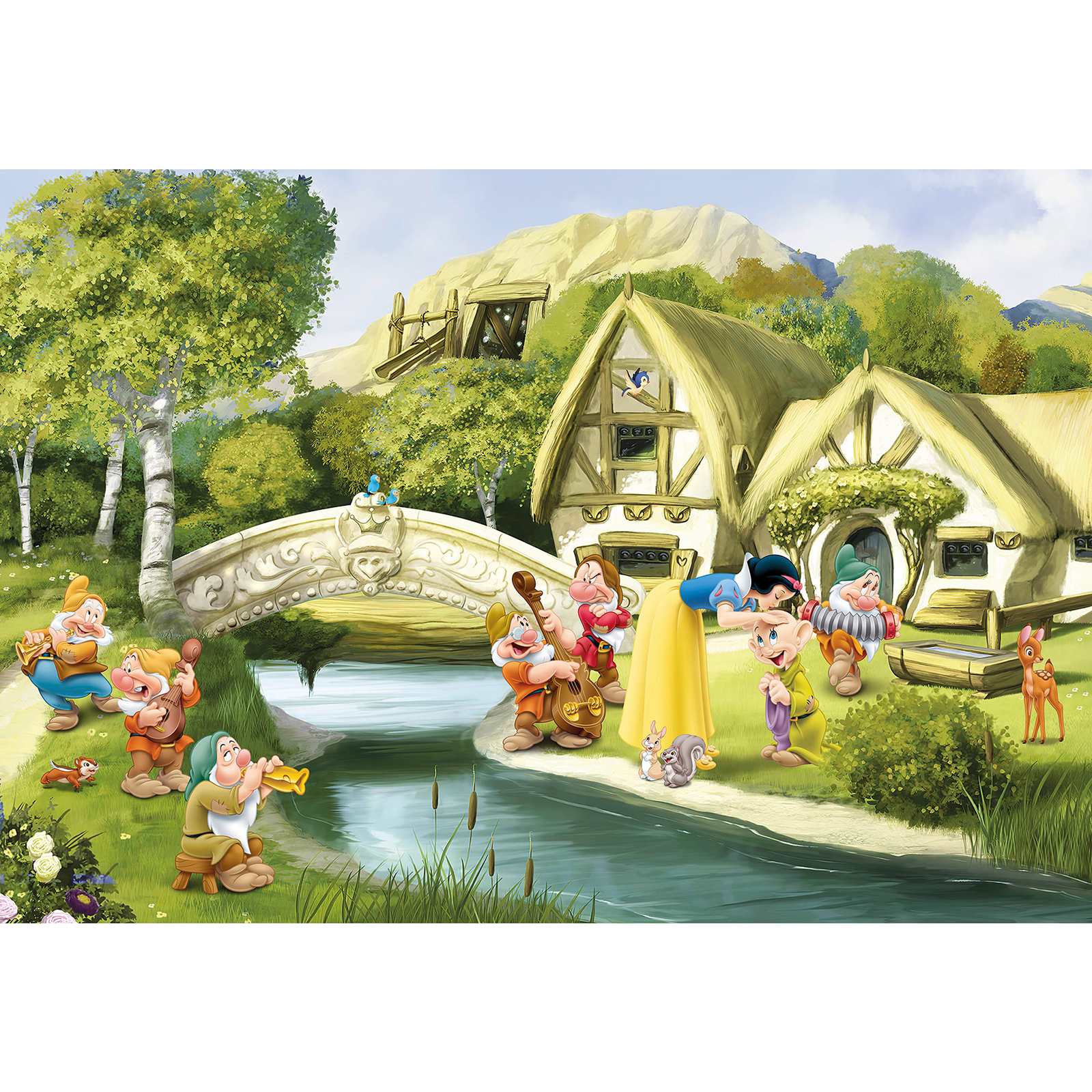 Papier-Fototapete SNOWWHITE - bunt - 368x254 cm