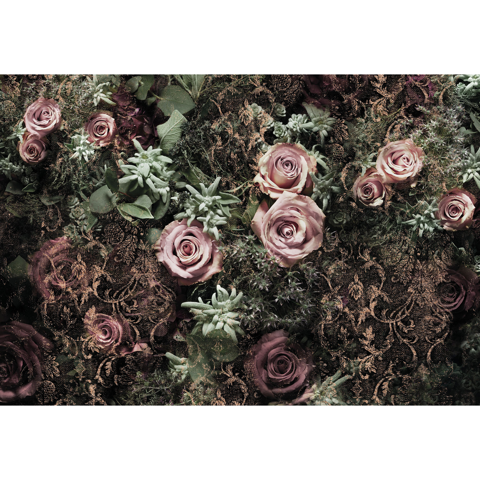 Papier-Fototapete VELVET - rosa-braun - 3,68 Meter