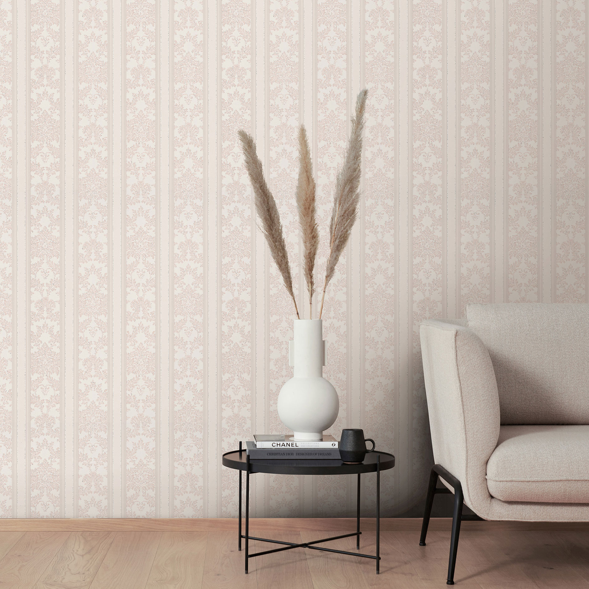 Papiertapete - beige - Ornamente - 10 Meter
