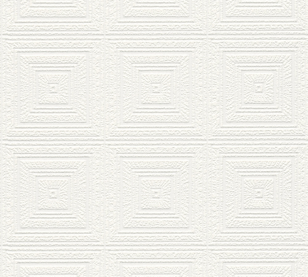Papiertapete EINZELBLATT - weiß - 10 Meter