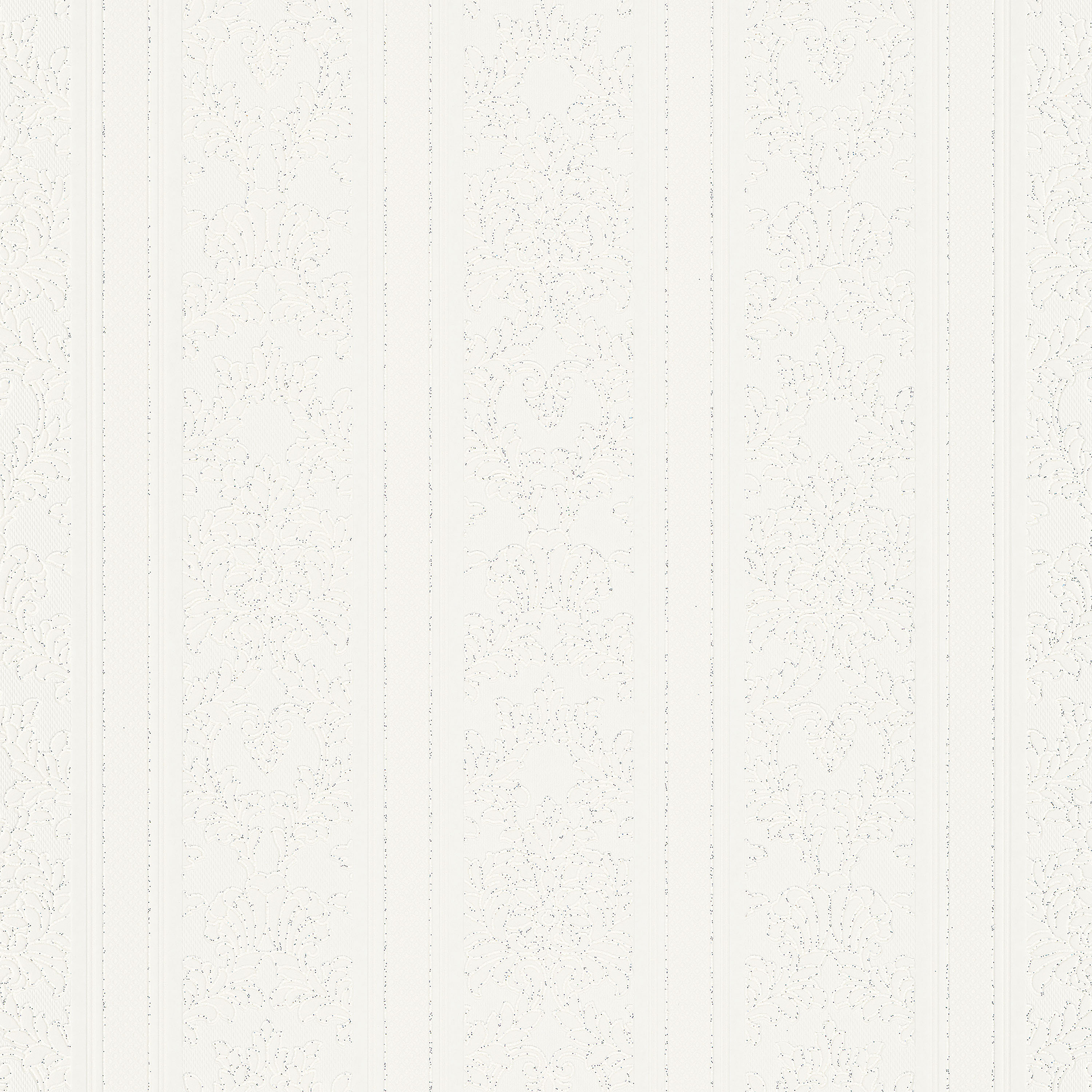 Papiertapete - weiß - Ornamente - 10 Meter
