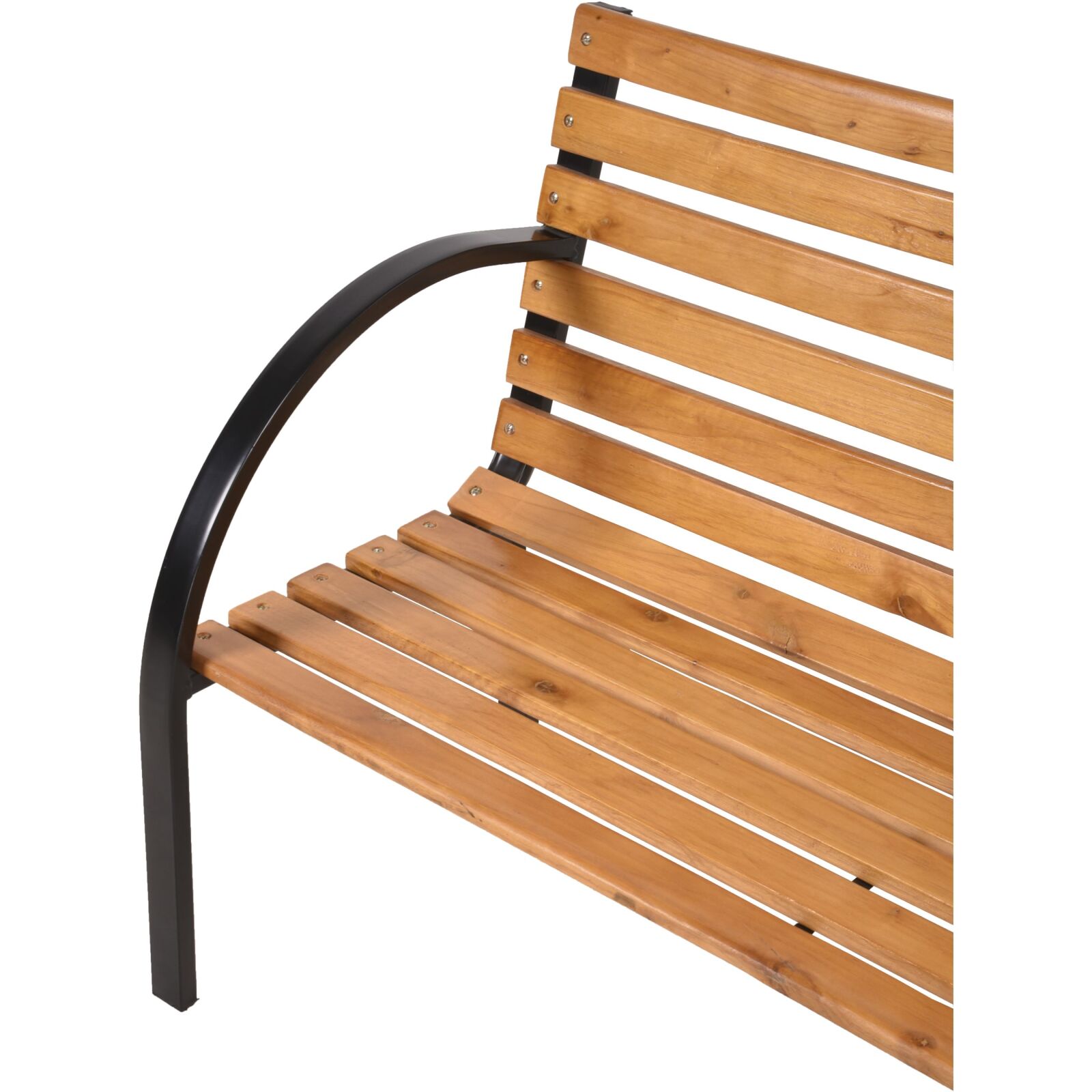 Parkbank BELLEVUE - naturbraun-schwarz - 2-Sitzer
