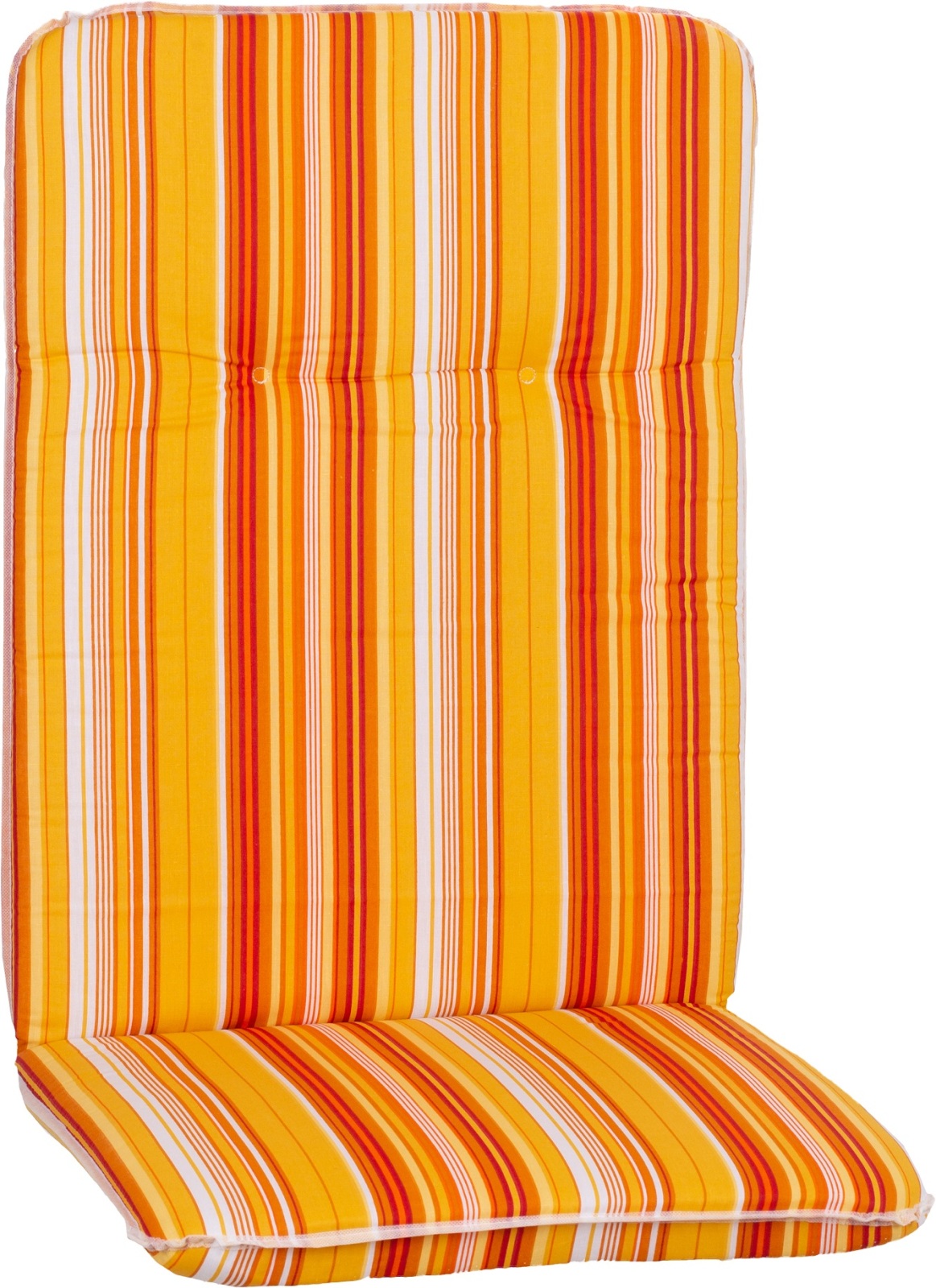 Paspelauflage Niedriglehner - orange-gelb-weiß - Streifen