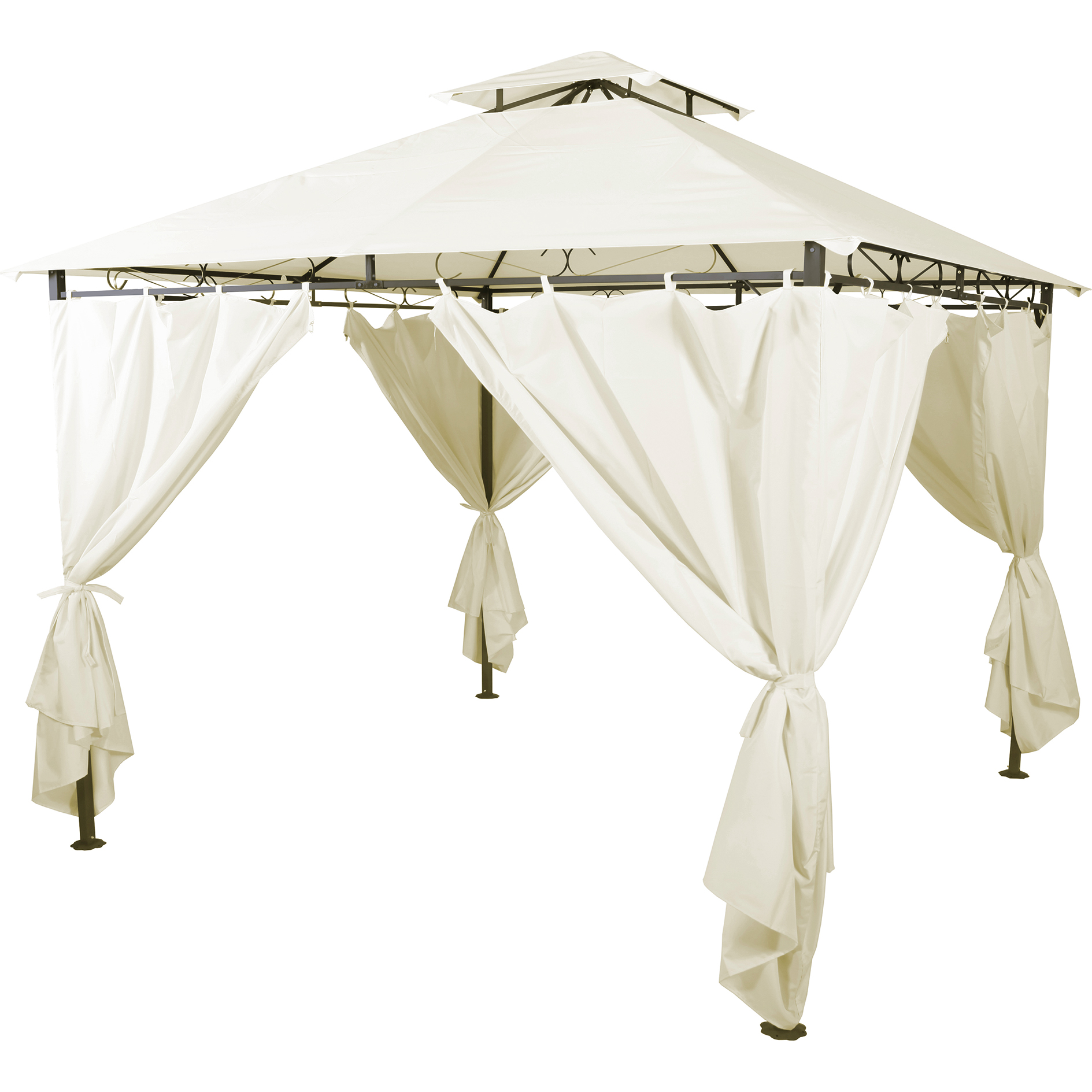 Pavillon - beige-anthrazit - 3x3 Meter