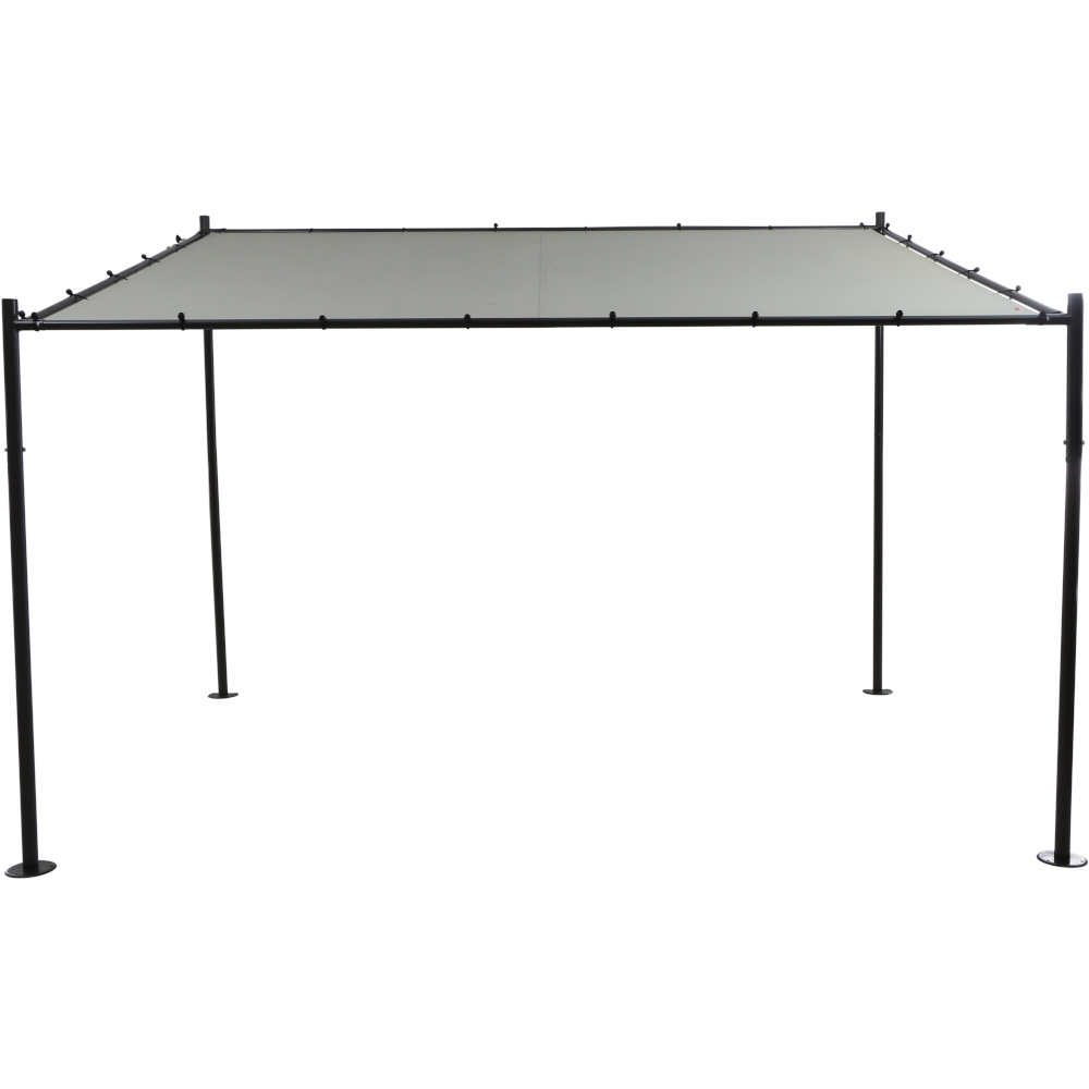 Pavillon LEVINO - hellgrau - schräges Dach - 300x400 cm