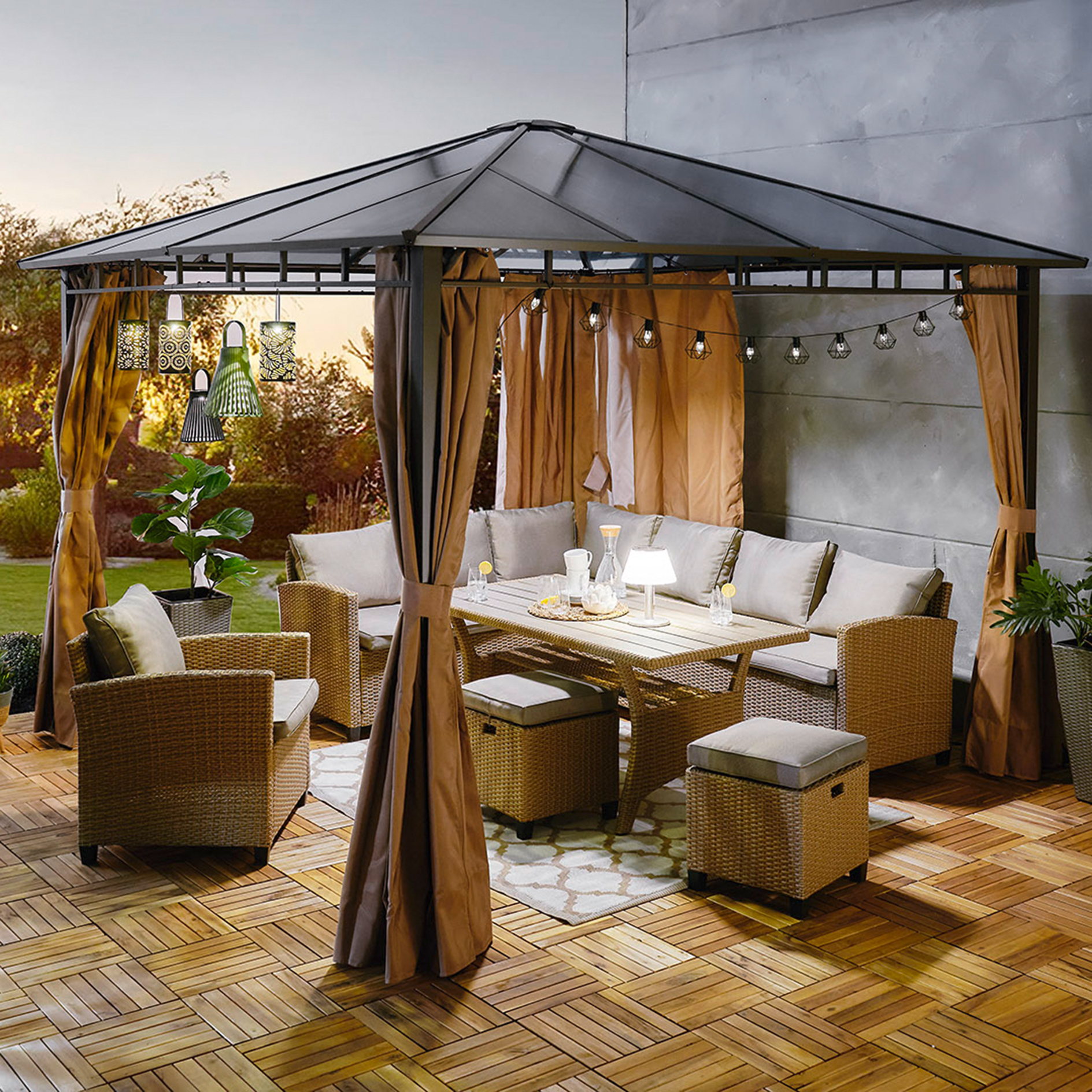 Pavillon PANAY - braun - 300x300 cm