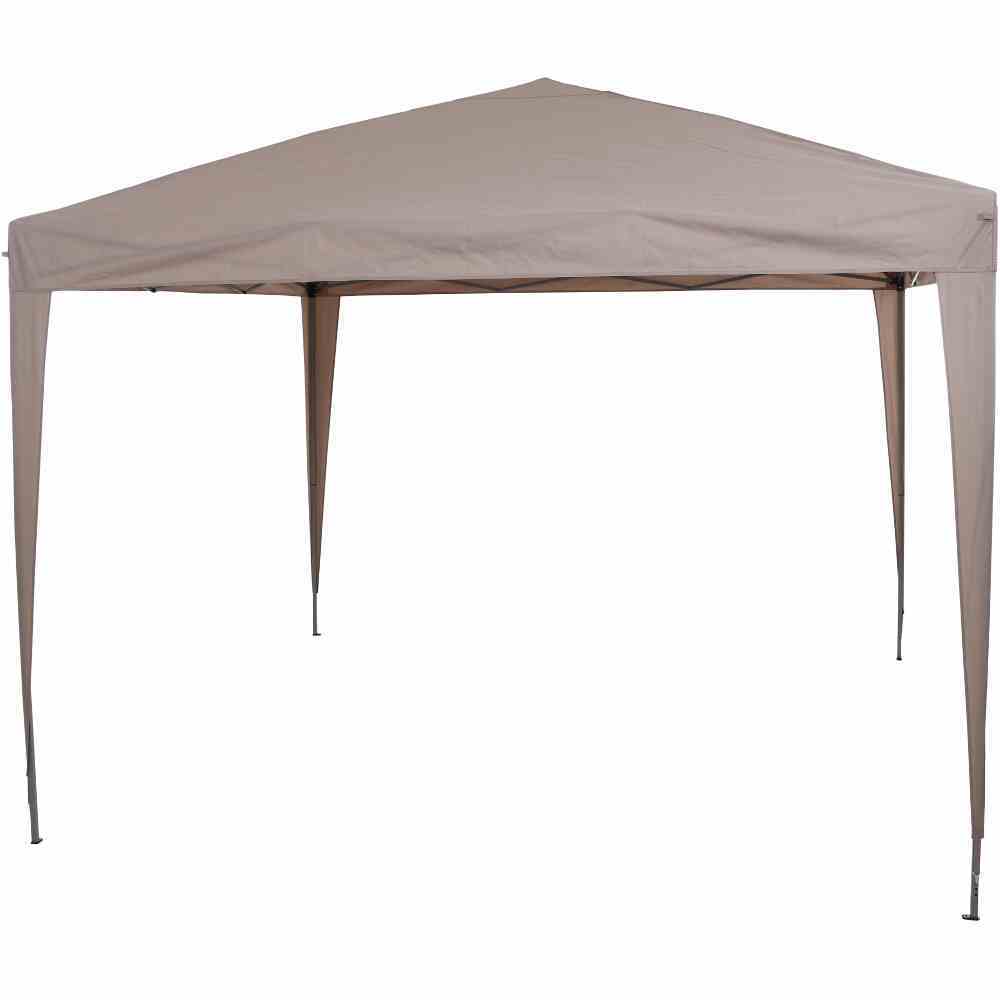 Pavillon - taupe - voll geschlossen - 300x300 cm