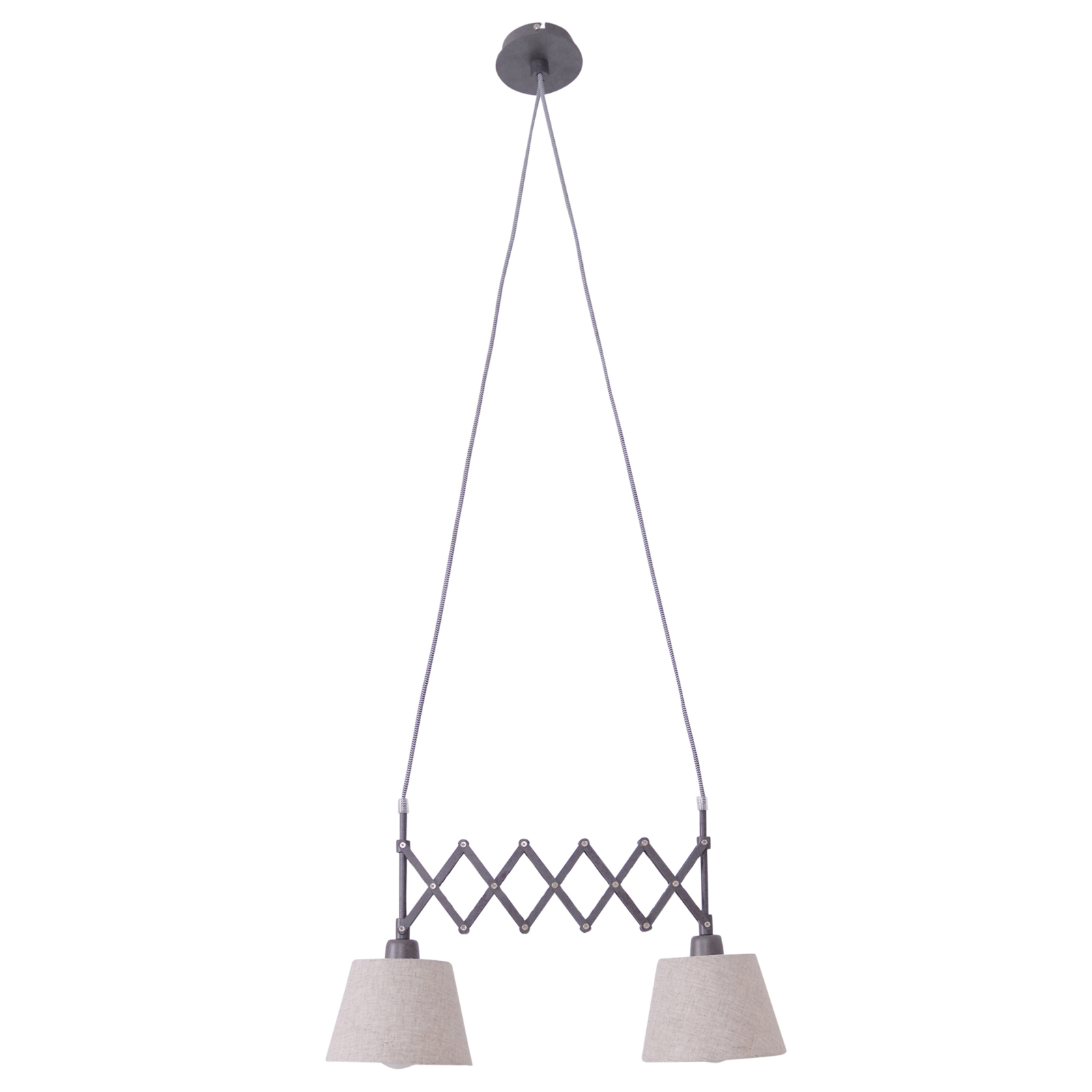 Pendelleuchte ADRIENNE - natur-braun - 2-flammig