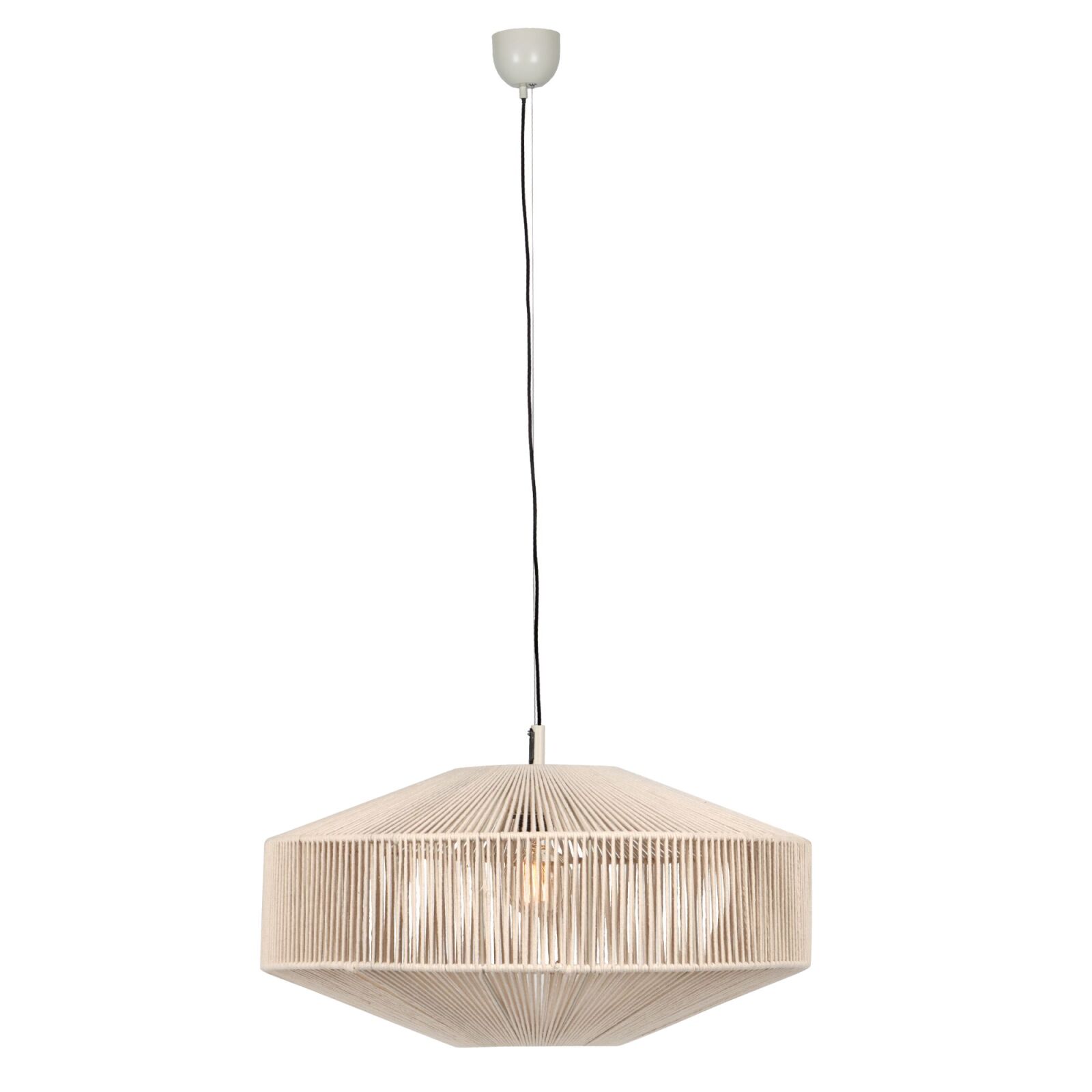 Pendelleuchte - beige - gedrehte Baumwoll-Seile - Ø 61 cm