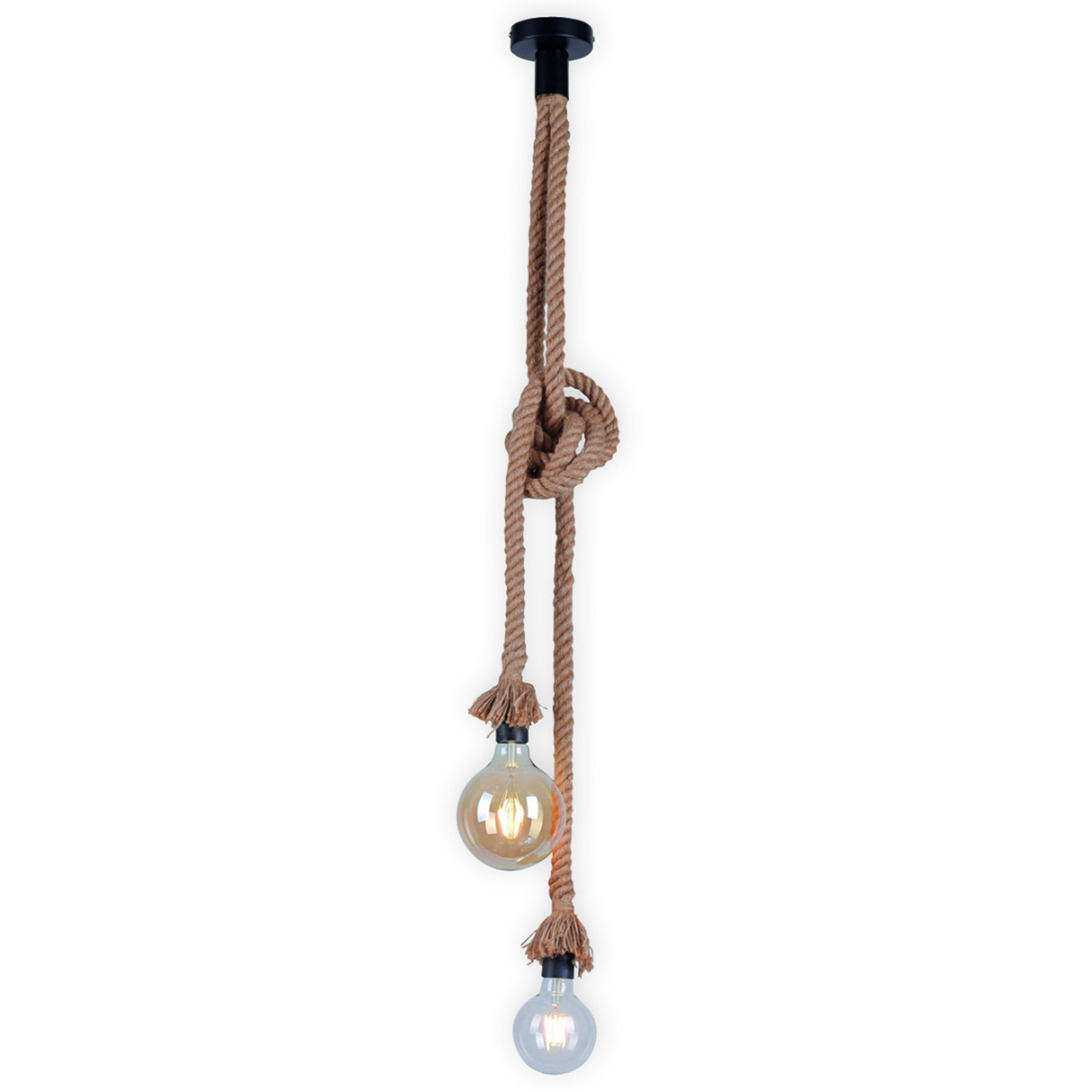 Pendelleuchte - beige-schwarz - 120 cm