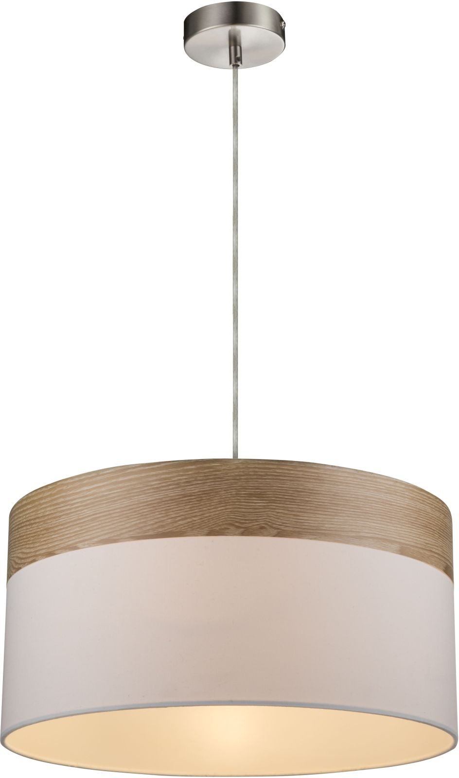 Pendelleuchte - braun-beige - Holz - 1-flammig