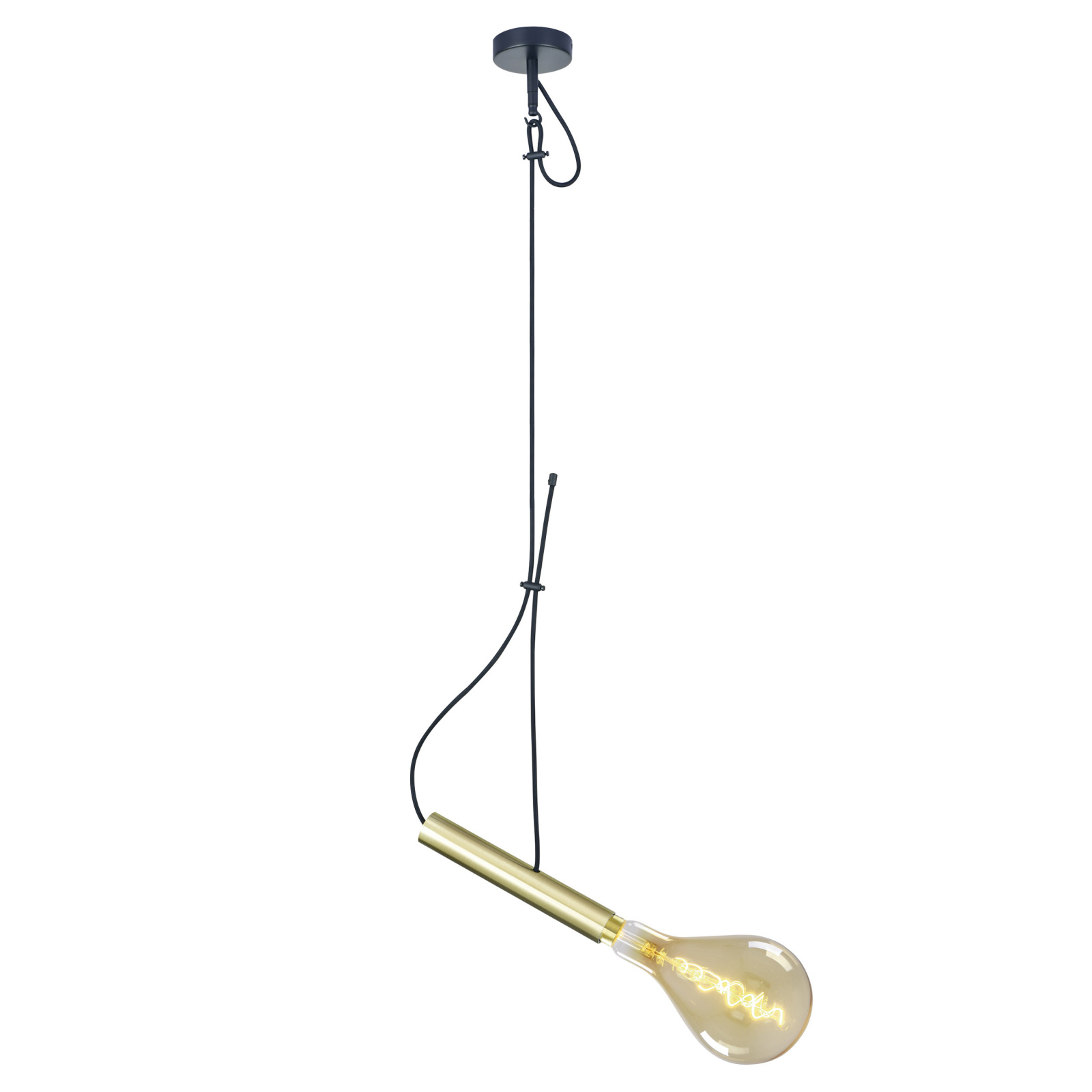 Pendelleuchte CORBATIN - messingfarben-schwarz - 120 cm