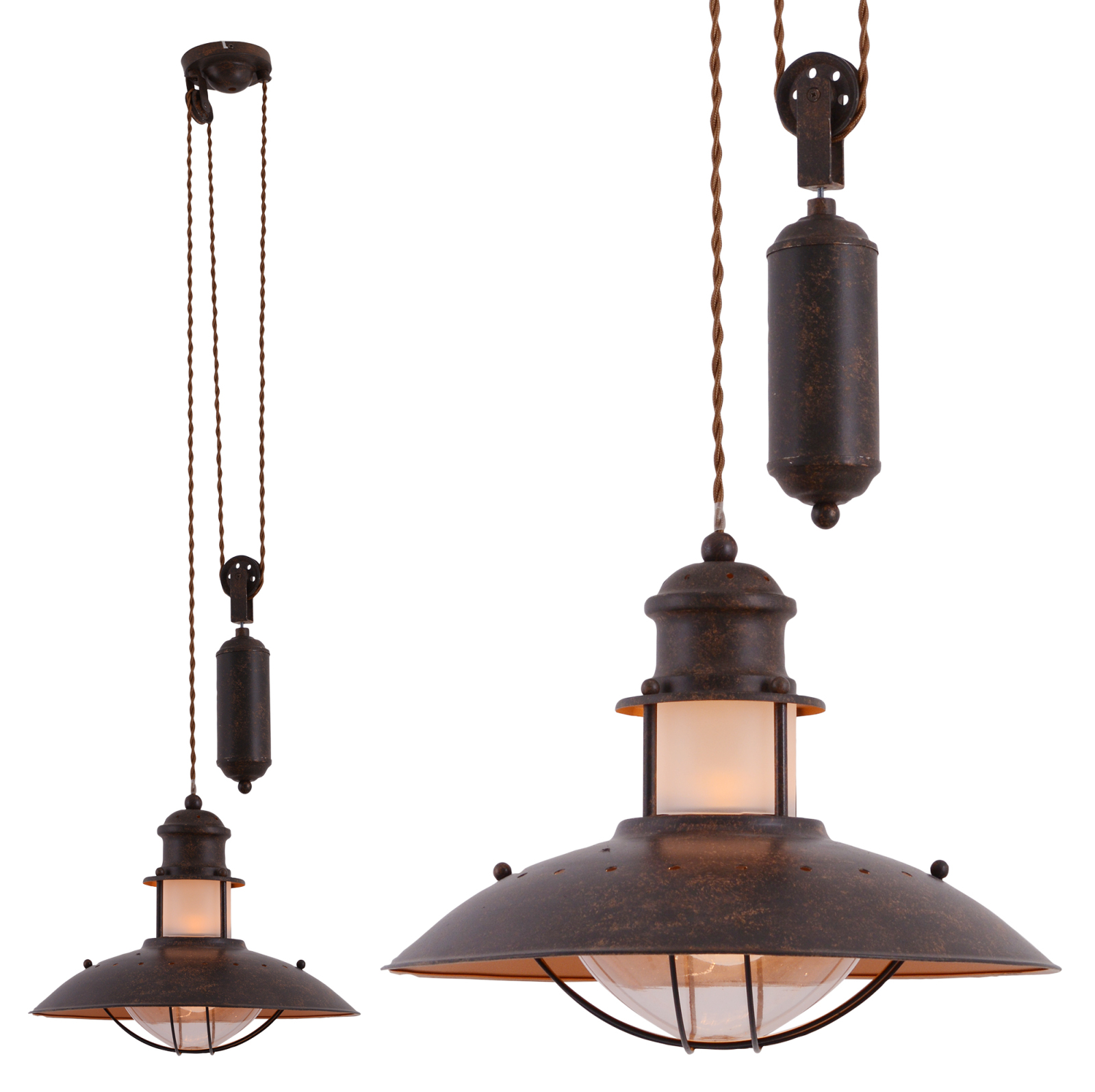 Pendelleuchte COTTAGE - braun  - 1-flammig