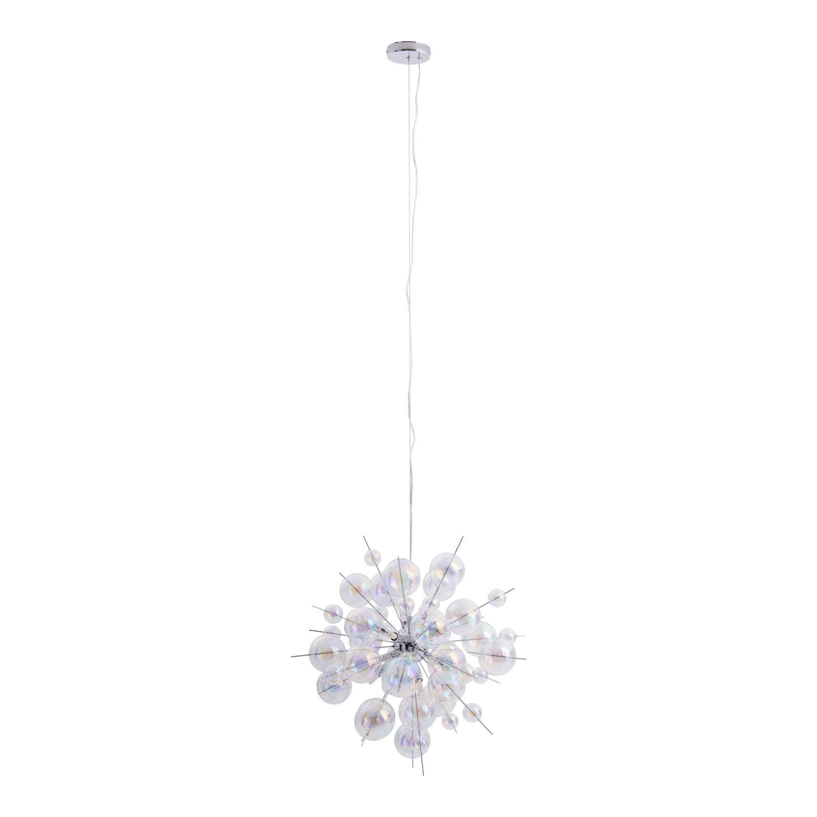 Pendelleuchte EXPLOSION - irisierend-chrom - 10-flammig
