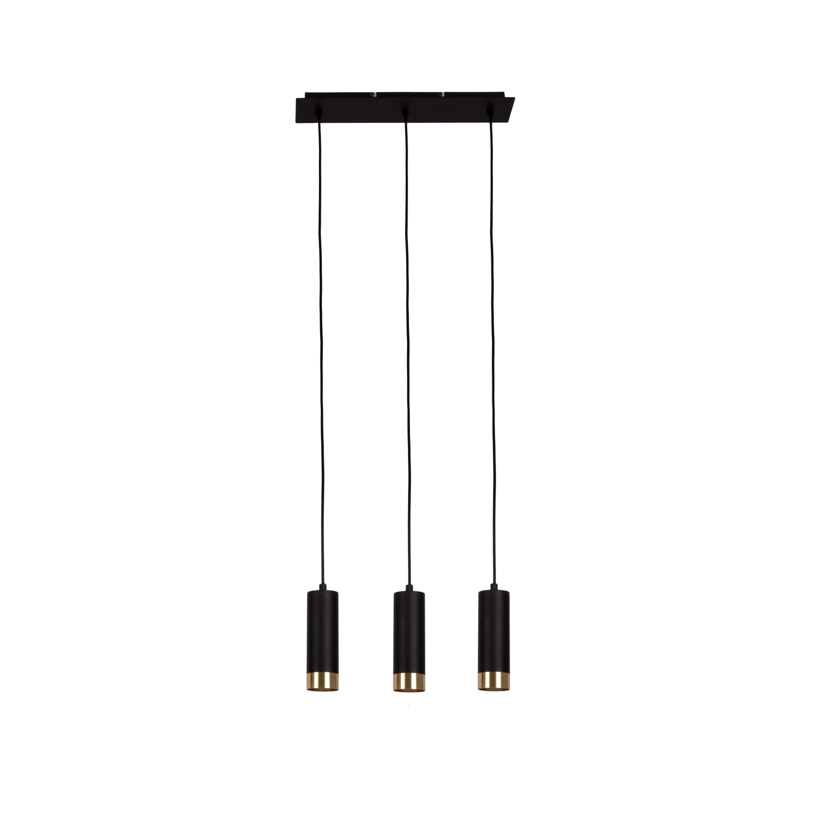 Pendelleuchte FRIDU - schwarz-gold - 3-flammig