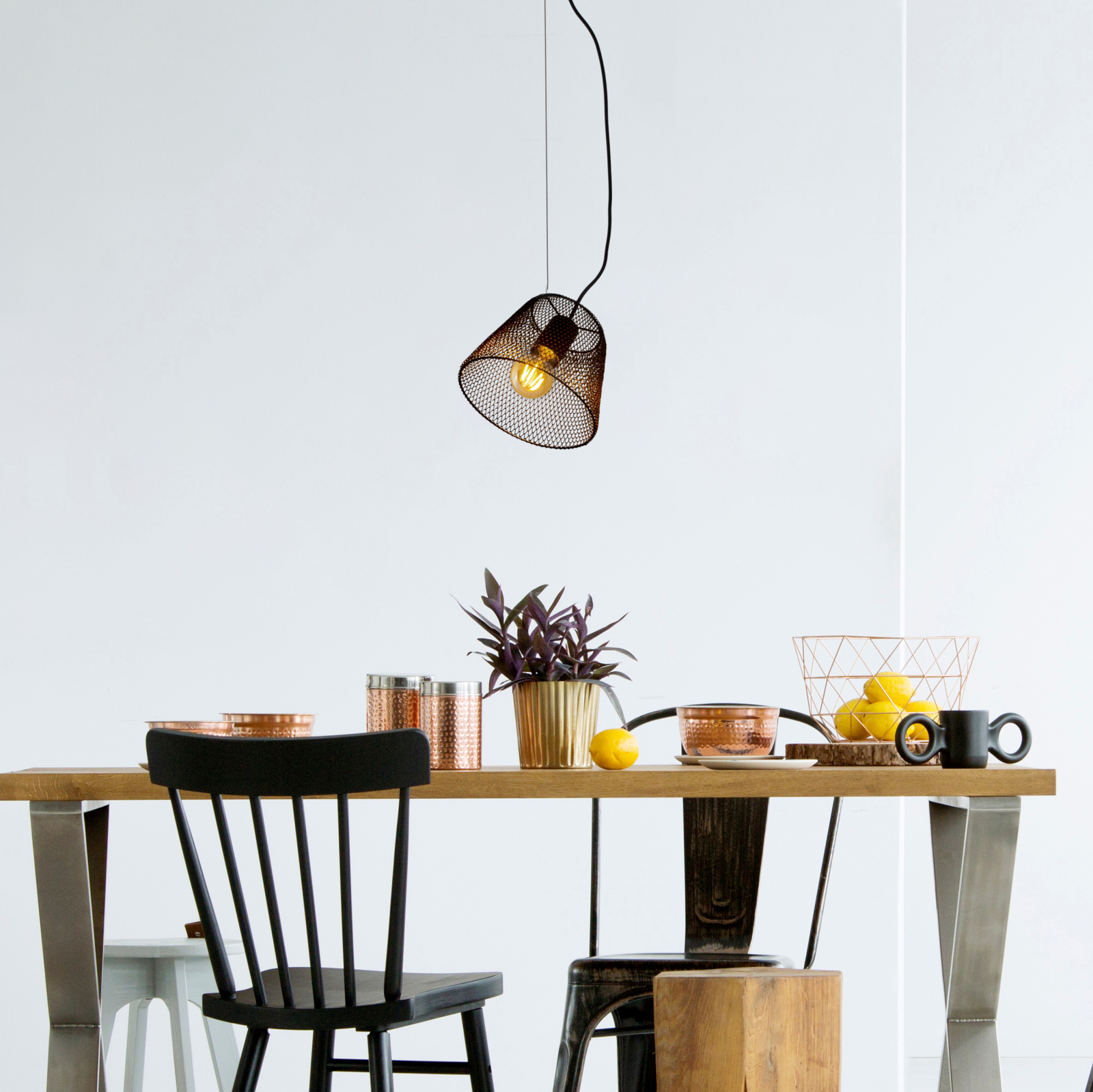 Pendelleuchte KORIE - schwarz - 120 cm