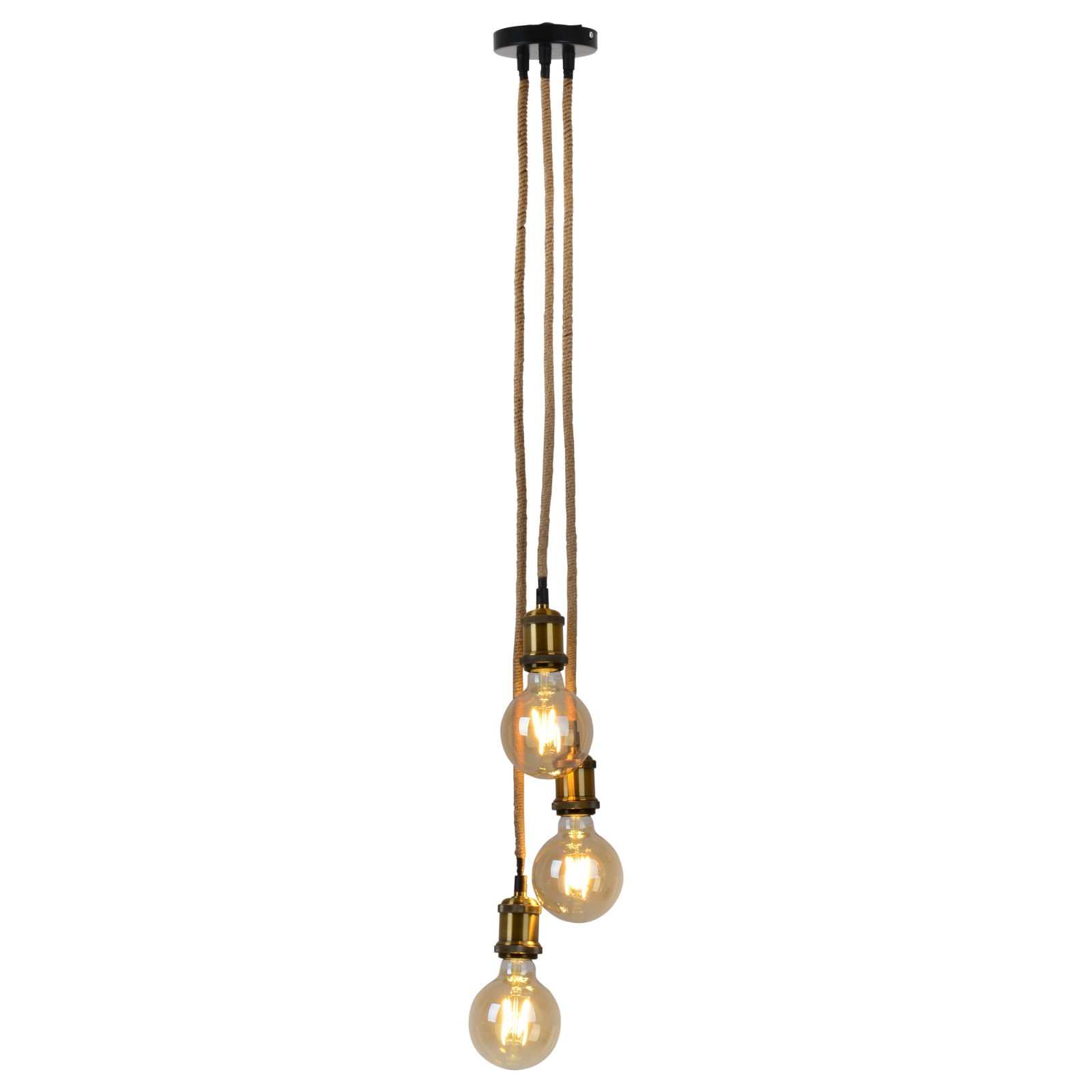 Pendelleuchte - messing - 85 cm hoch