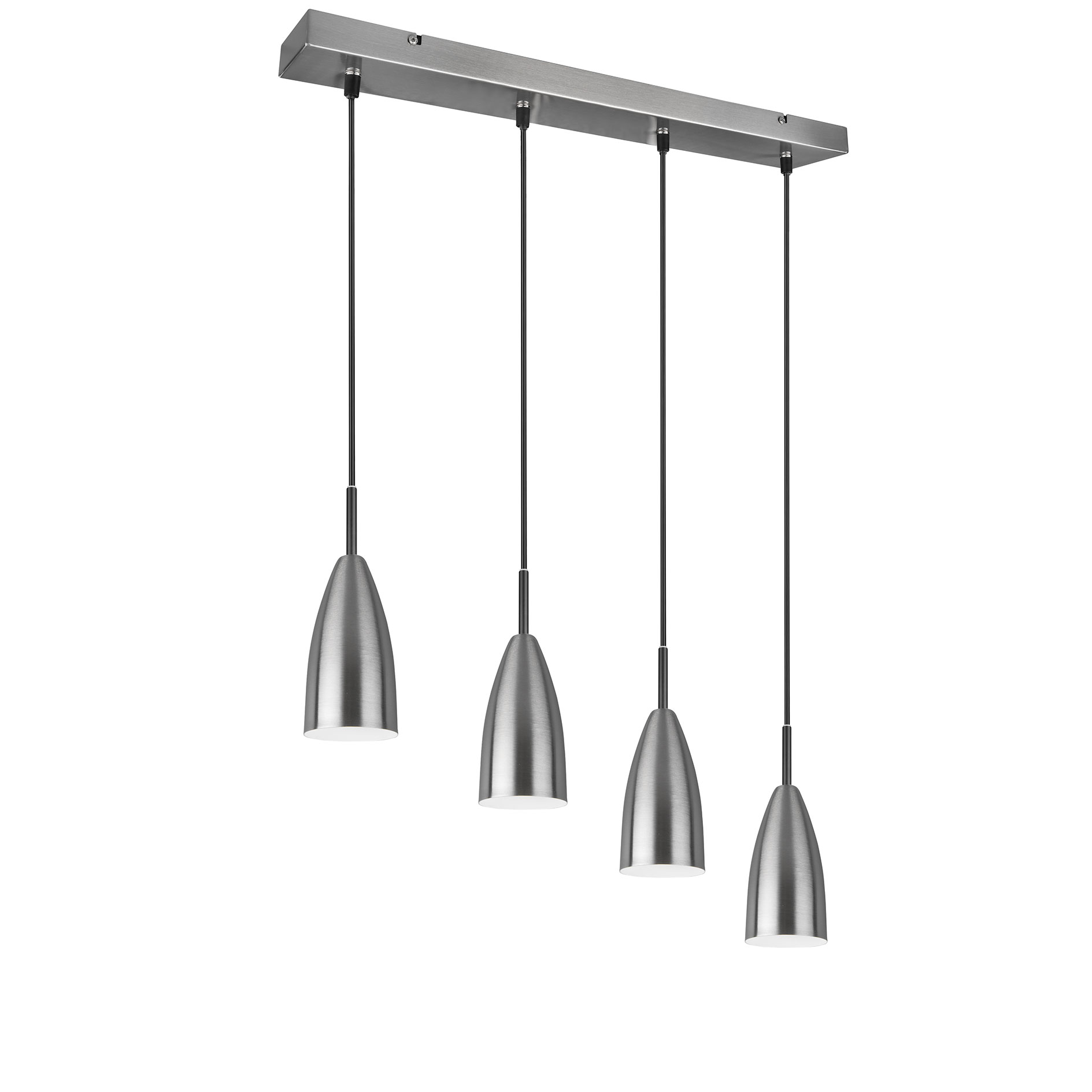 Pendelleuchte - Nickel - 58 cm breit