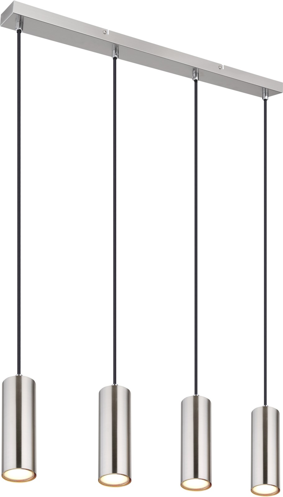 Pendelleuchte - Nickel matt-verchromt - Metall - 120 cm hoch