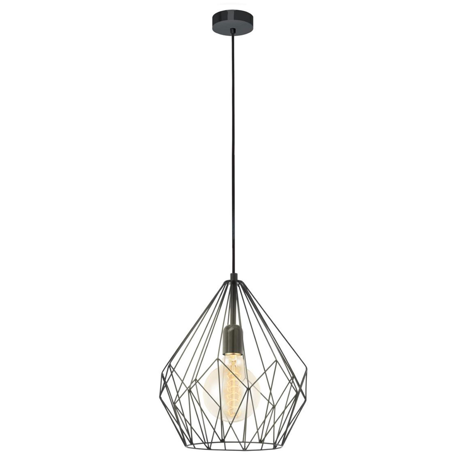 Pendelleuchte - schwarz - 110 cm hoch