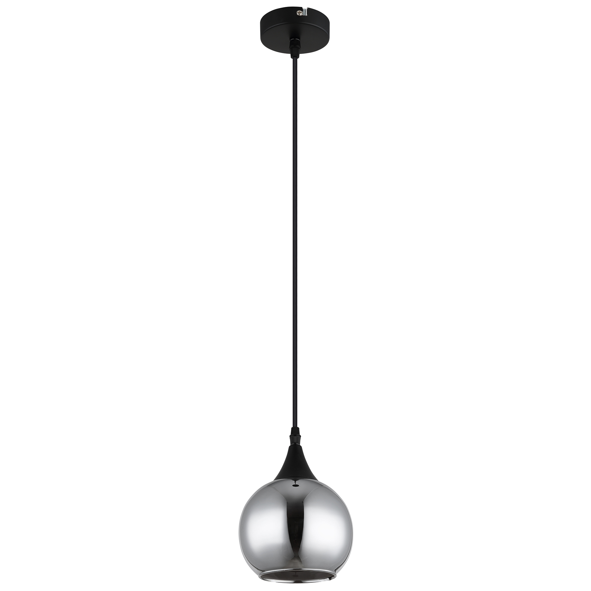 Pendelleuchte - schwarz - einflammig - Ø 15 cm