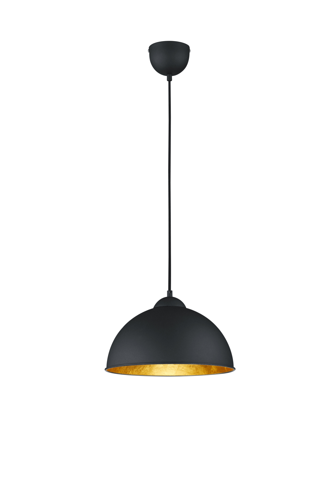 Pendelleuchte - schwarz-gold - 1-flammig
