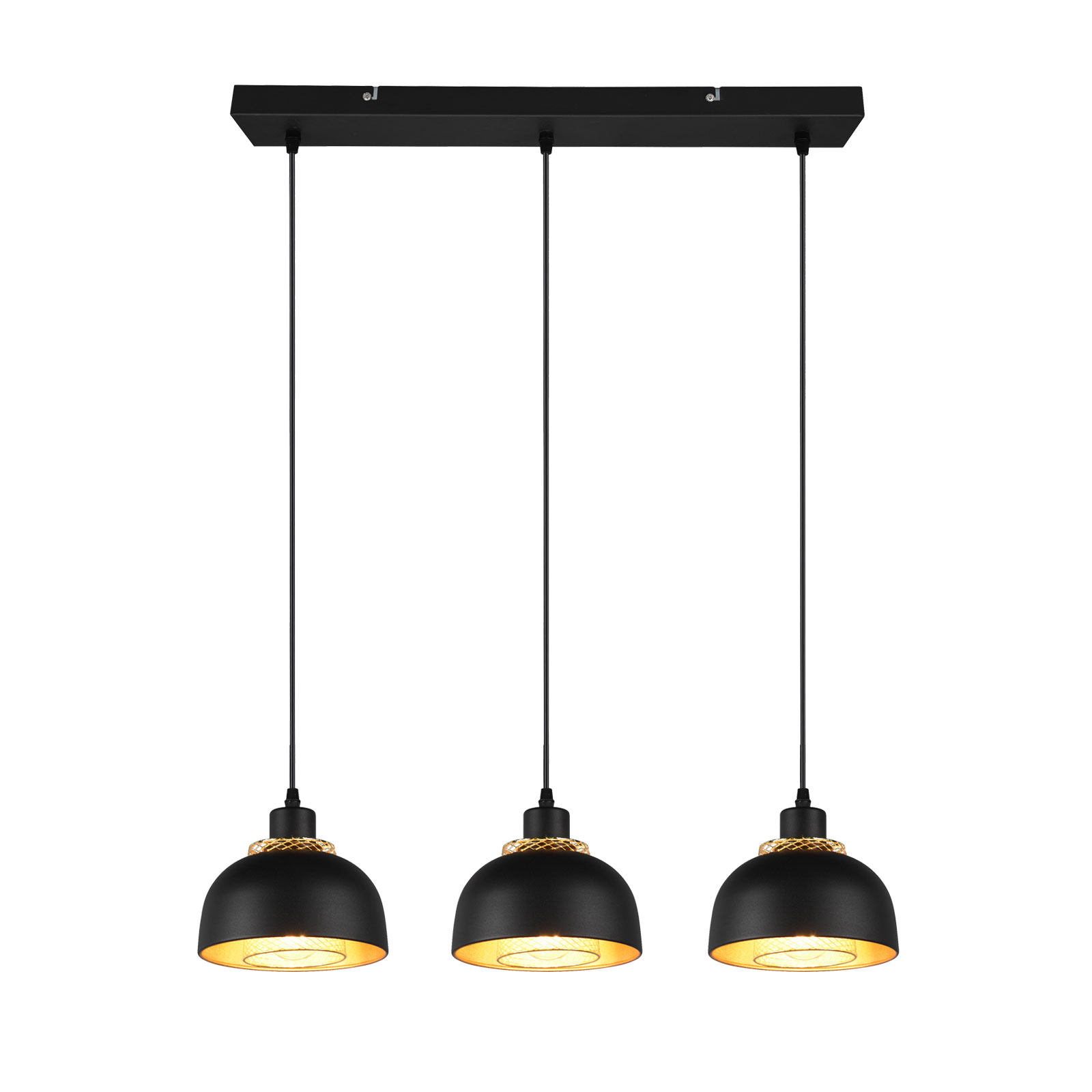 Pendelleuchte - schwarz - Industrial Style - 3-flammig