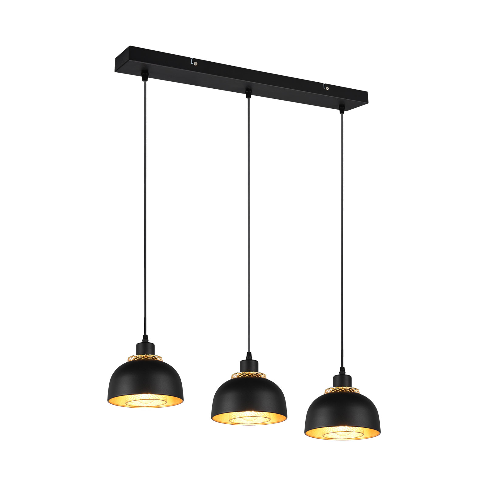 Pendelleuchte - schwarz - Industrial Style - 3-flammig