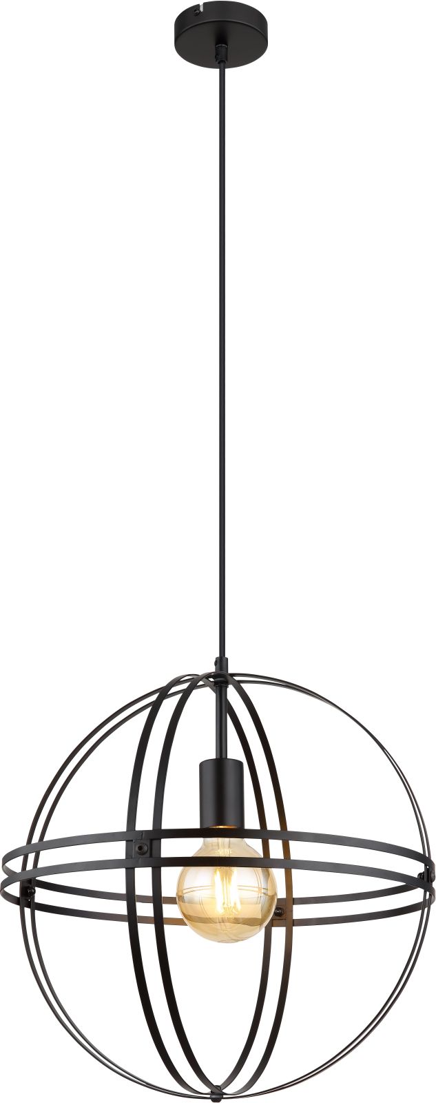 Pendelleuchte - schwarz matt - Ø 40 cm