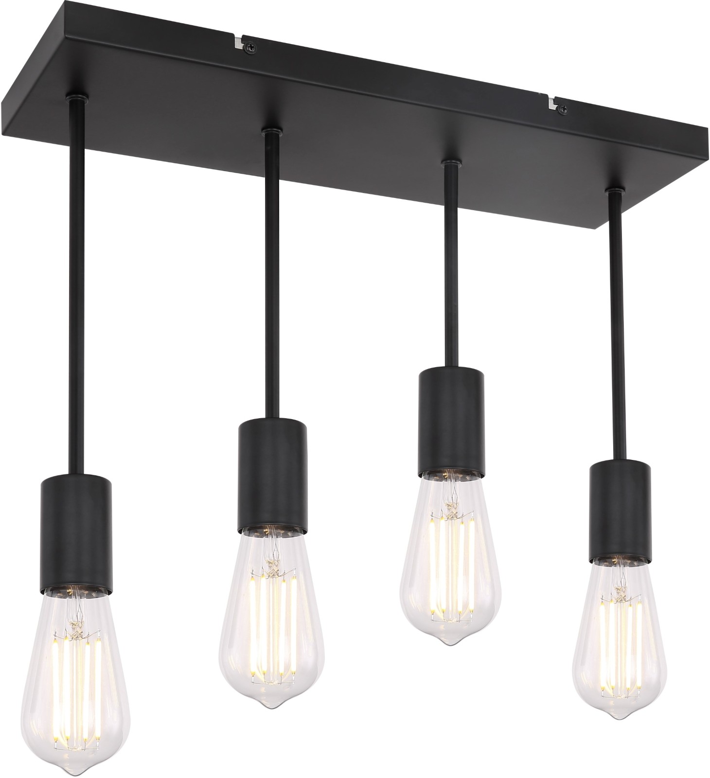 Pendelleuchte - schwarz matt - 45 cm