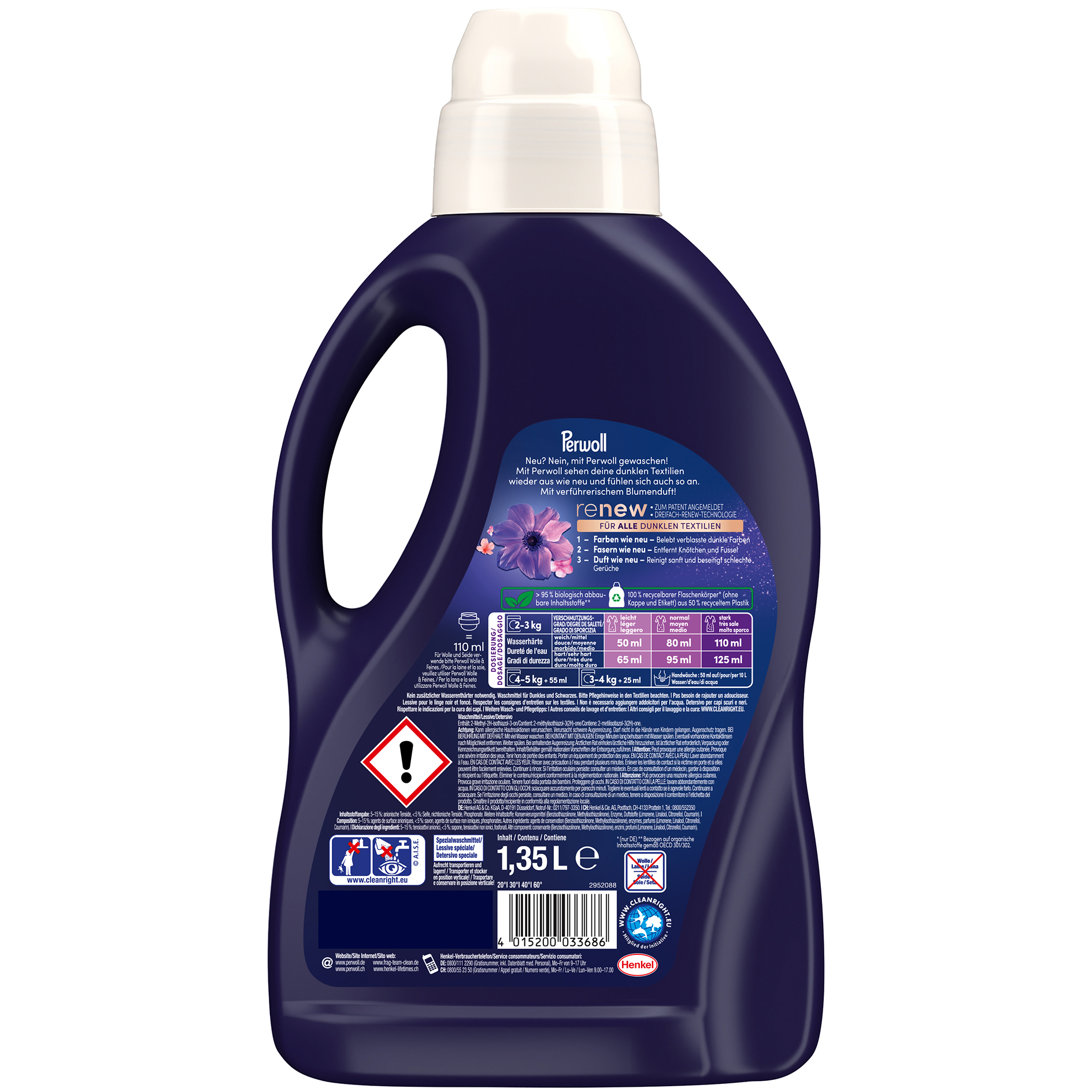 Perwoll Renew Waschmittel - Black - Blütenmeer - 1,35 Liter