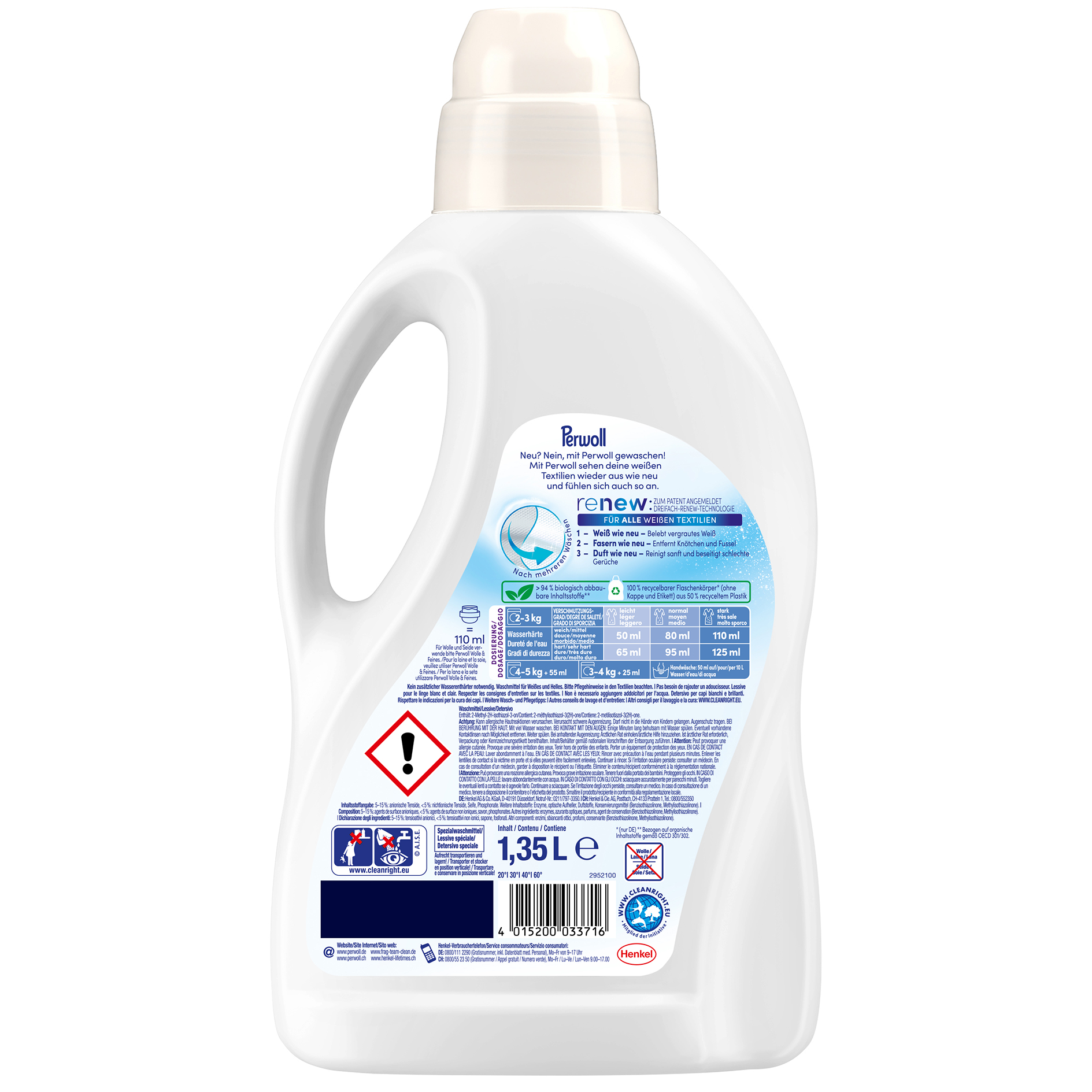 Perwoll Renew Waschmittel - White - 1,35 Liter