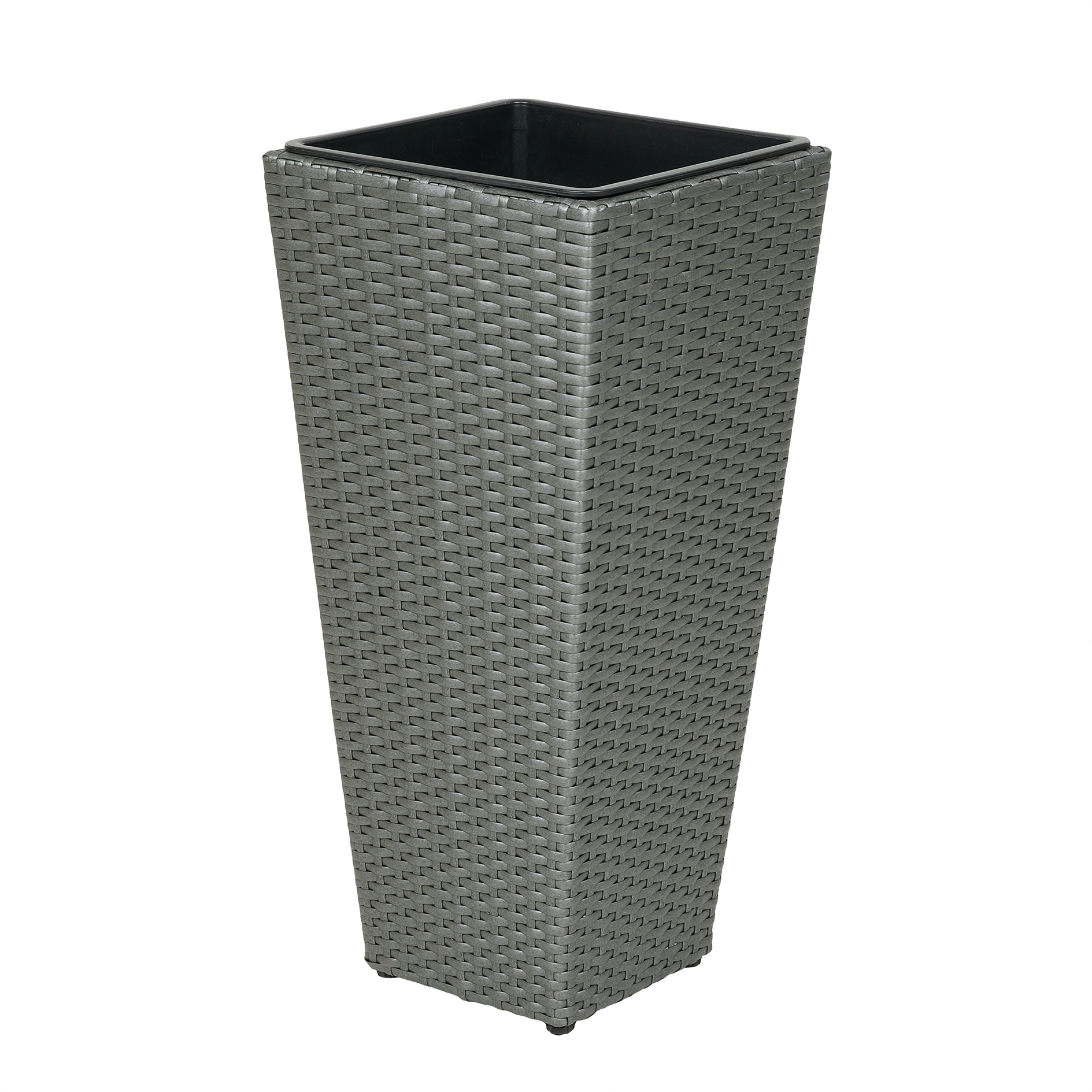 Pflanzkübel - betongrau - Polyrattan
