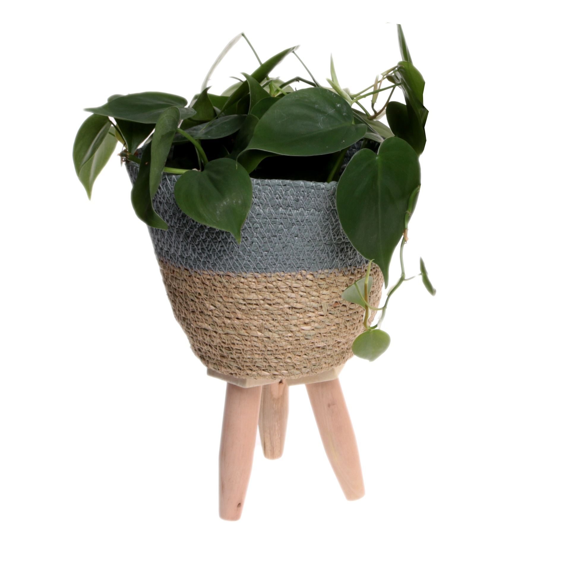 Pflanztopf - grau-natur - 26 cm hoch