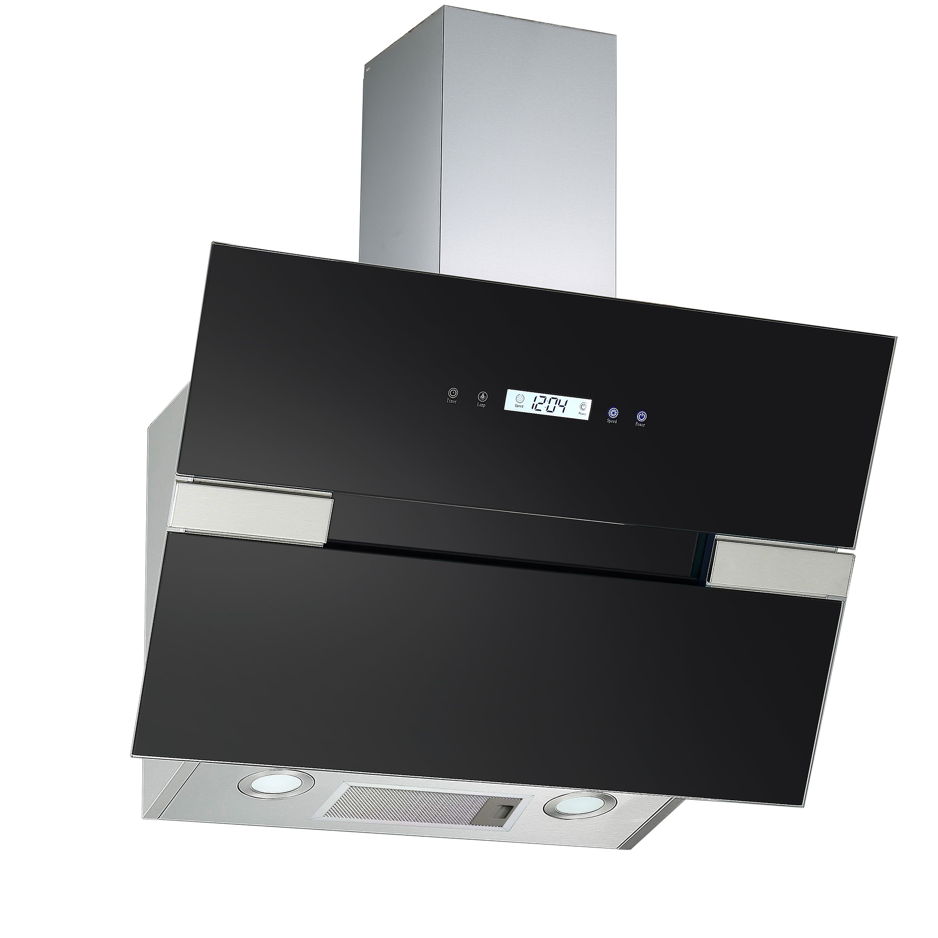 PKM Dunstabzugshaube S25-60ABTH - schwarz-Edelstahl - Touch Control - A+