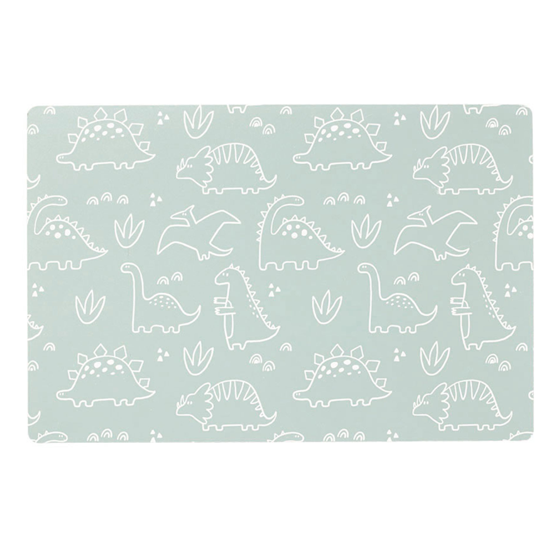 Platzset DINO - mint-weiß - 45x30 cm