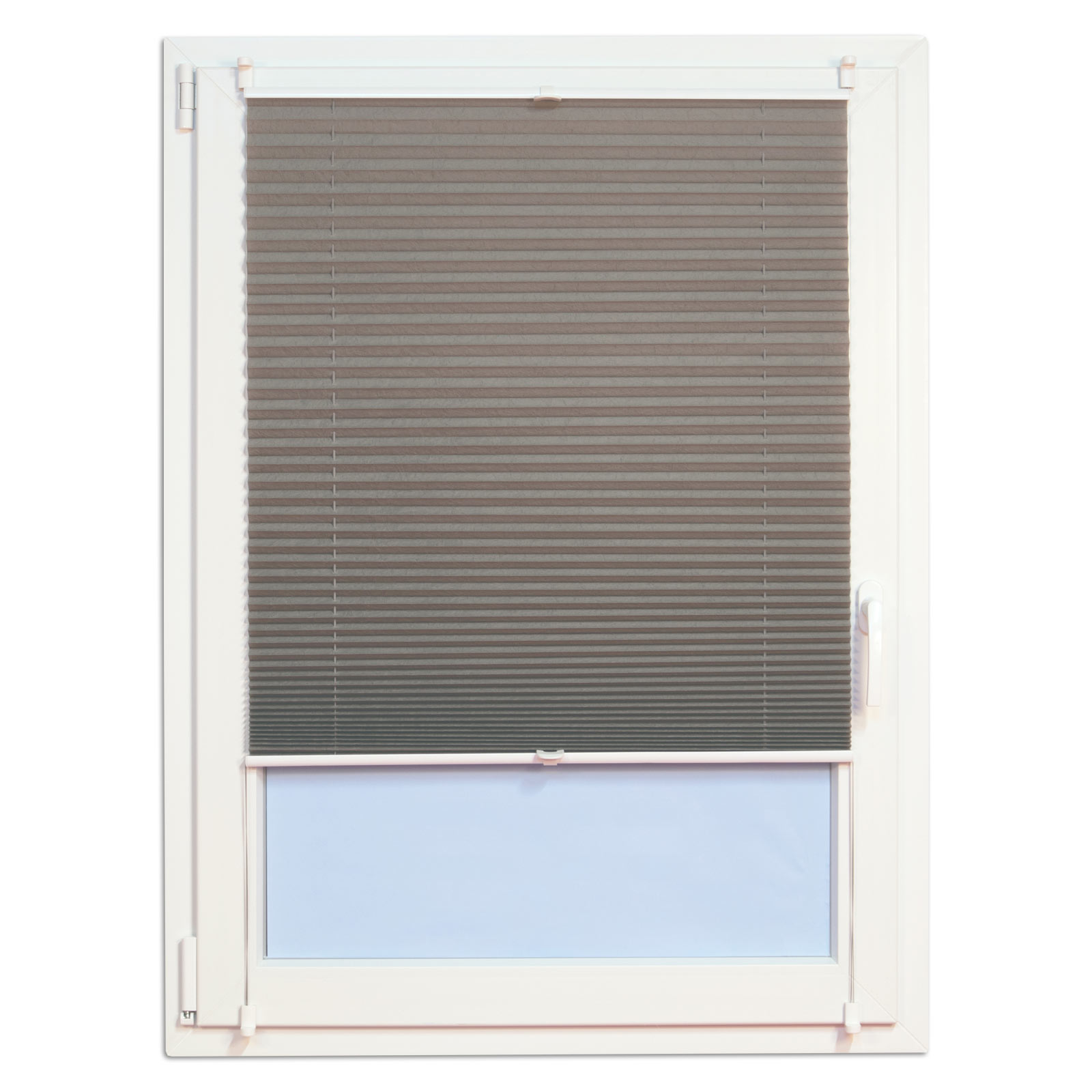 Plissee-Faltstore - taupe - 90x220 cm