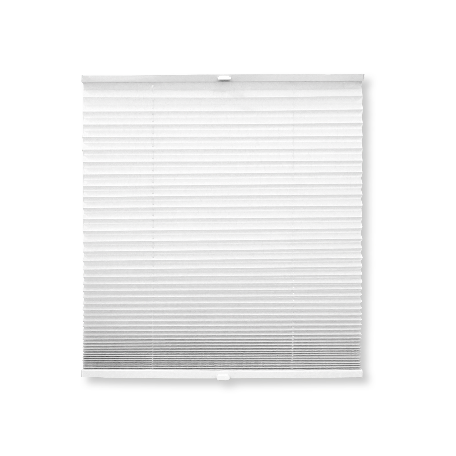 Plissee-Faltstore - weiß - Crash Optik - 90x130 cm