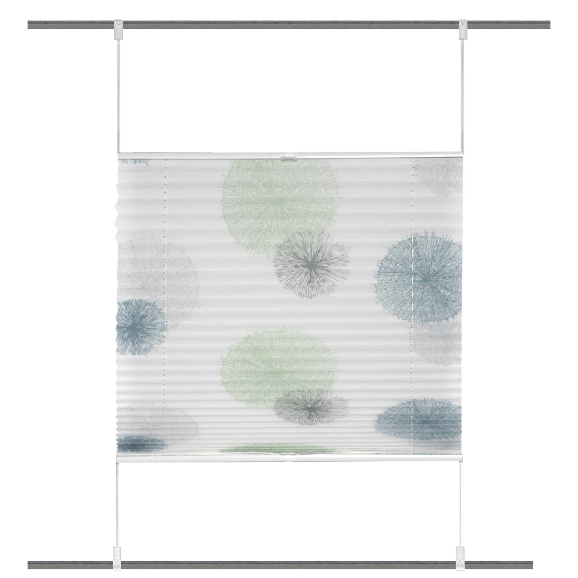 Plissee RAWLINS - blau-grün - 70x210 cm